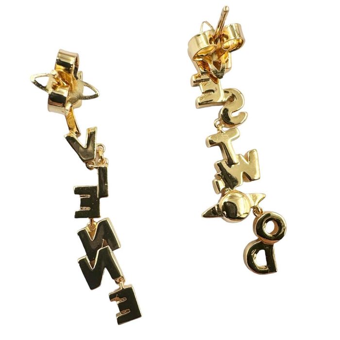 Vivienne Westwood Vintage Vivienne Westwood Hanging Letter Earrings ...