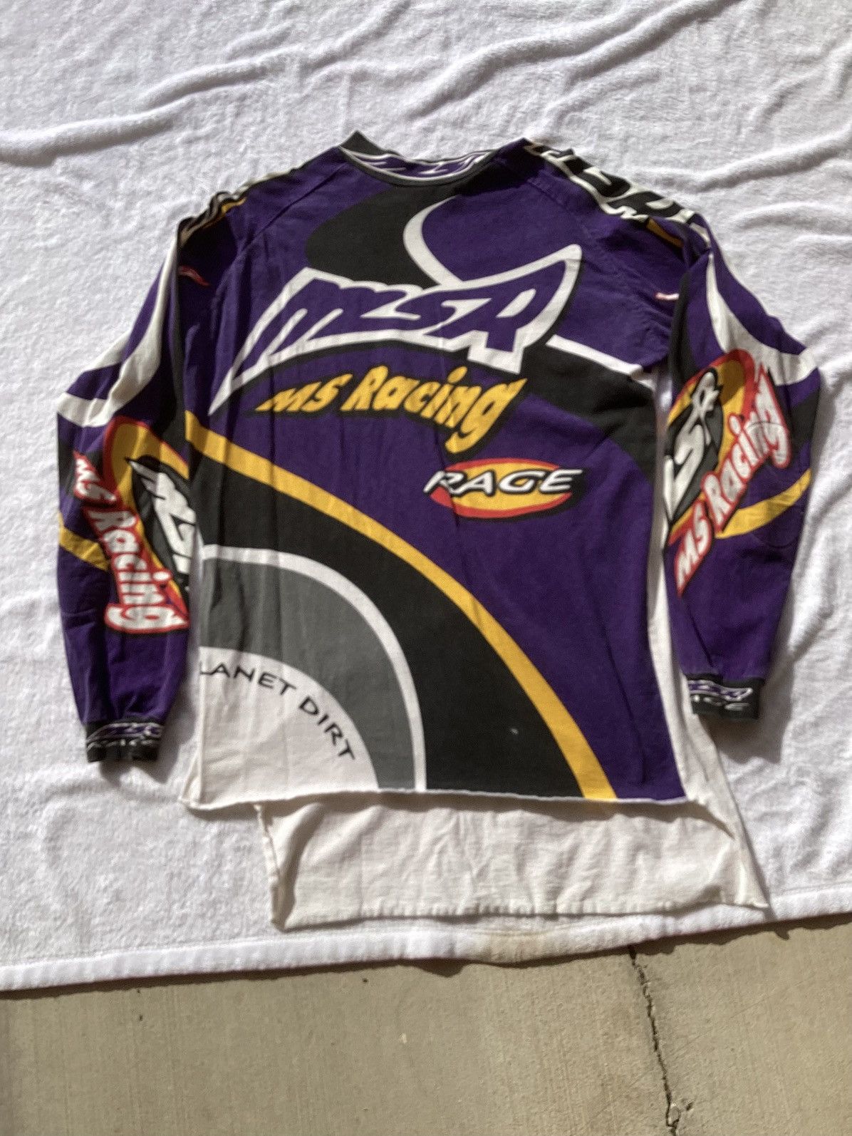 Vintage Vtg Malcolm Smith racing planet dirt AOP motorcycle jersy/LS Size US XL / EU 56 / 4 - 1 Thumbnail