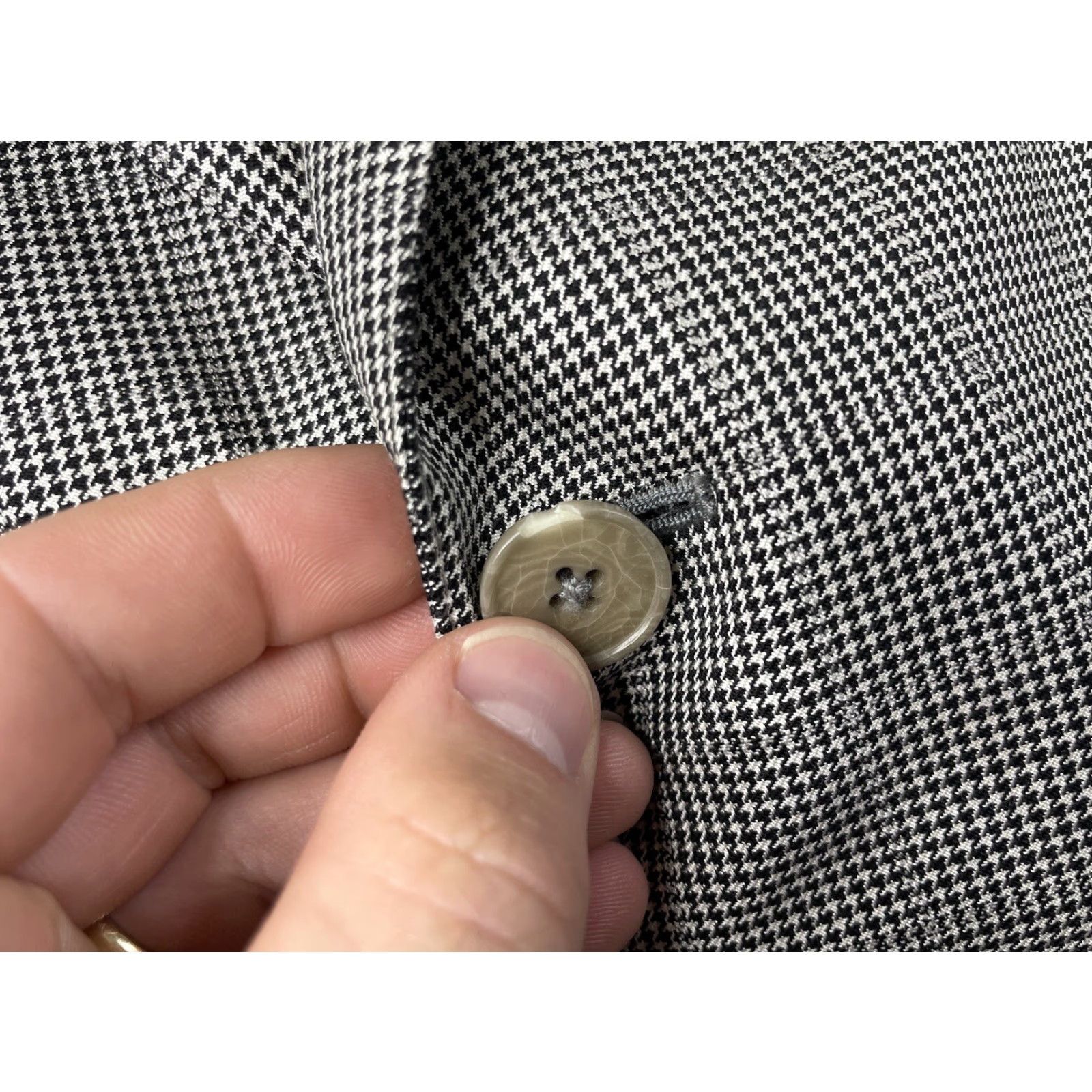 Ermenegildo Zegna Ermenegildo Zegna Blazer Mens 44R Wool Silk Houndstooth Plaid Sport Coat Jacket Multicolor Size 44R - 6 Thumbnail