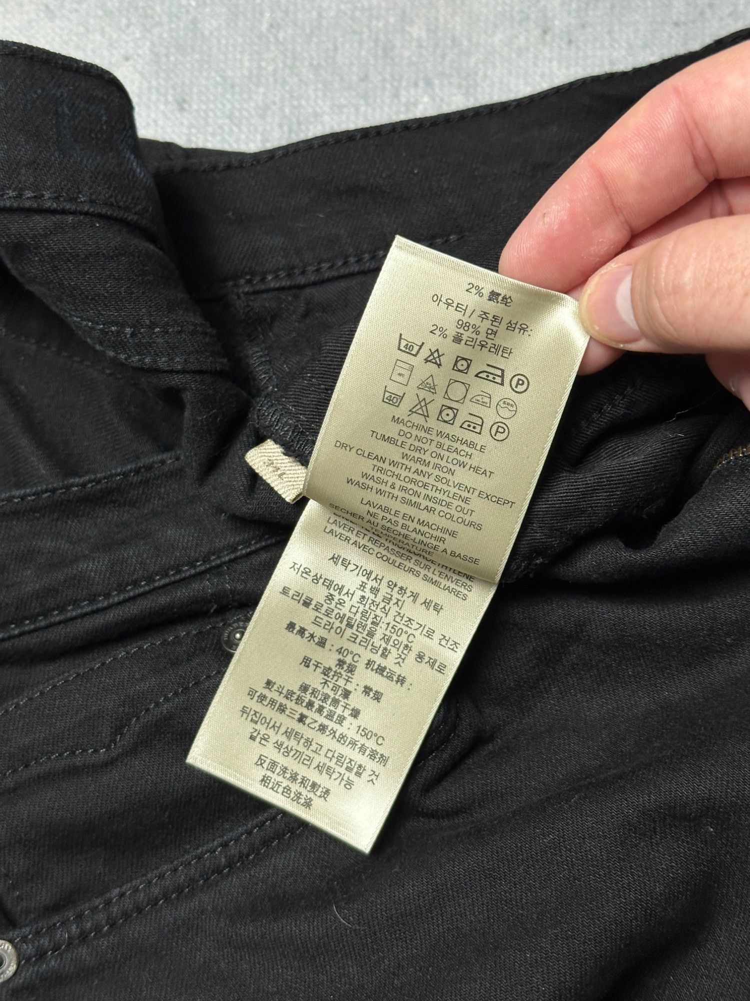 Burberry Burberry Brit Mens Skinny Black Denim Jeans 34W X 34L Cotton Size US 34 / EU 50 - 15 Thumbnail