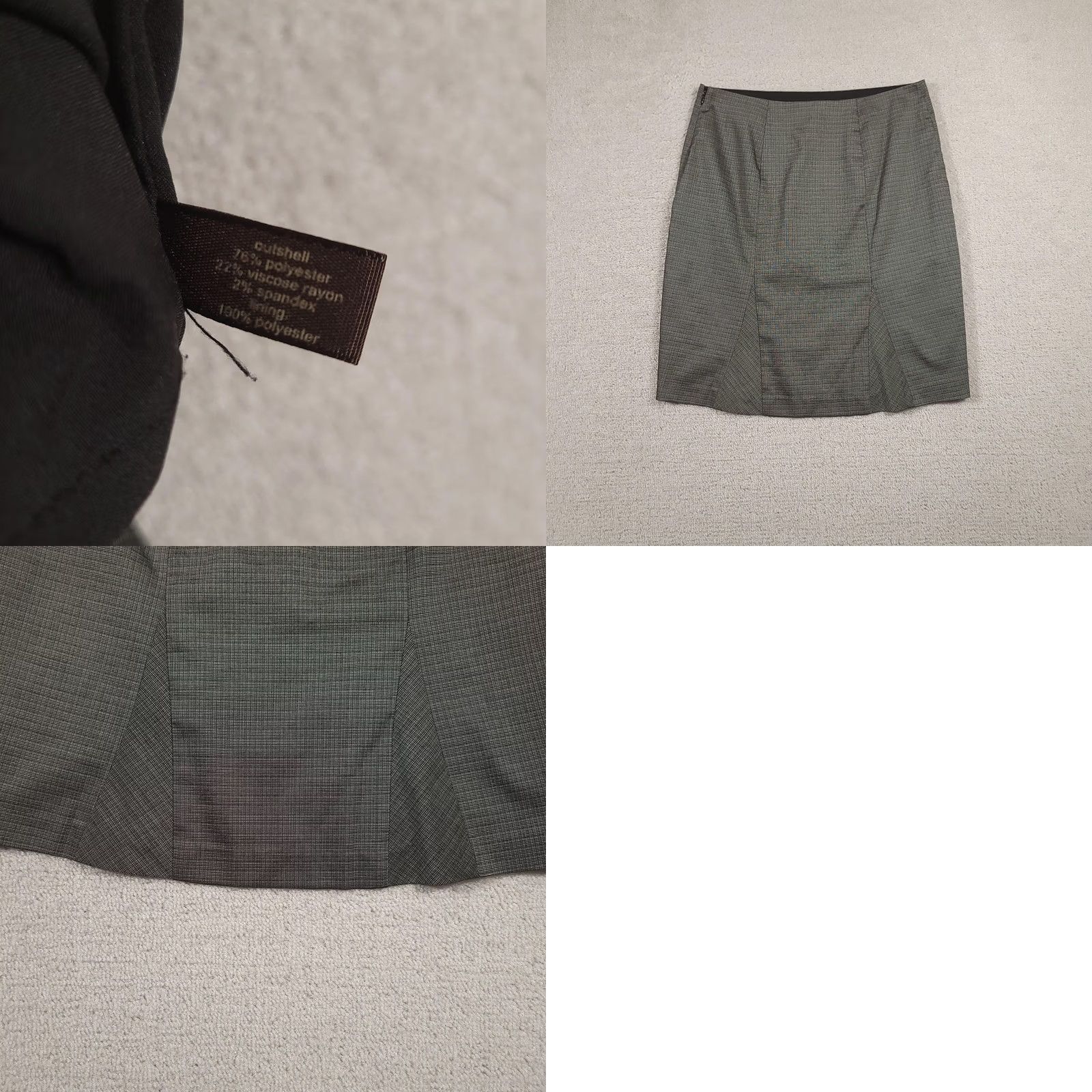 Vintage VINTAGE? The Limited Collection Skirt Womens 6 Gray Plaid Pencil Career Lined Office Size 28" / US 6 / IT 42 - 8 Thumbnail