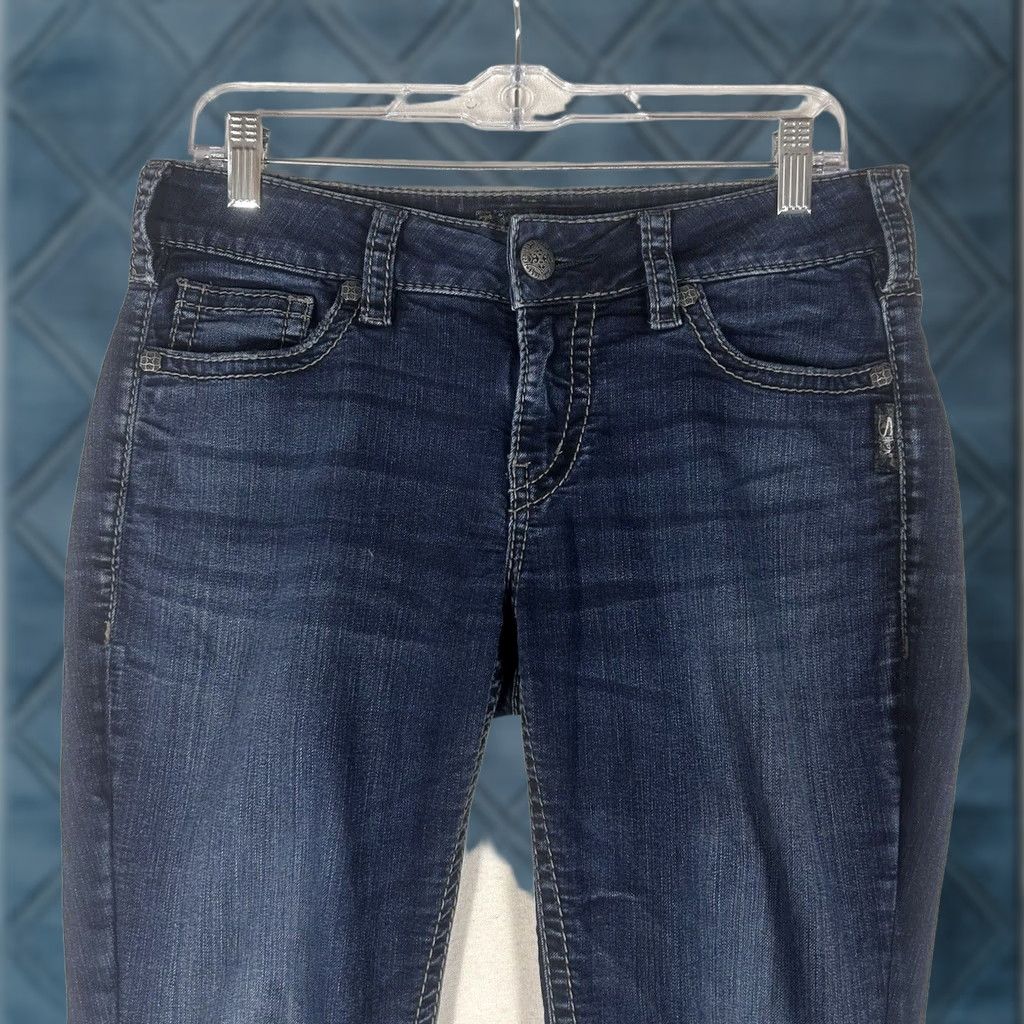 Silver Jeans Co. Silver Jeans Womens Jeans Skinny 30 26" Inseam Blue Denim Dark Wash Size 30" / US 8 / IT 44 - 1 Thumbnail