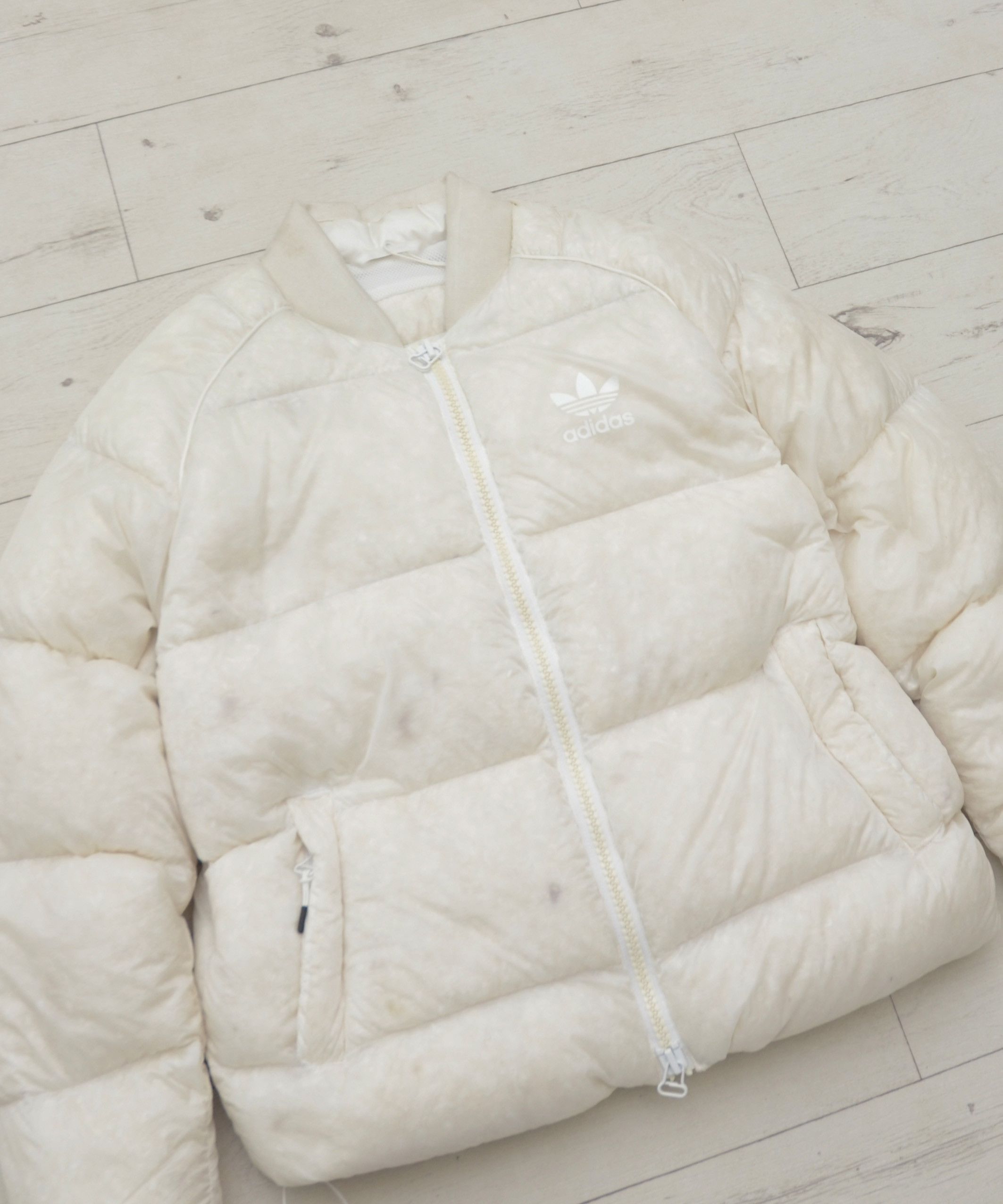 Adidas Adidas SST Pure White Down Puffer Bomber Jacket Winter Size M / US 6-8 / IT 42-44 - 4 Thumbnail