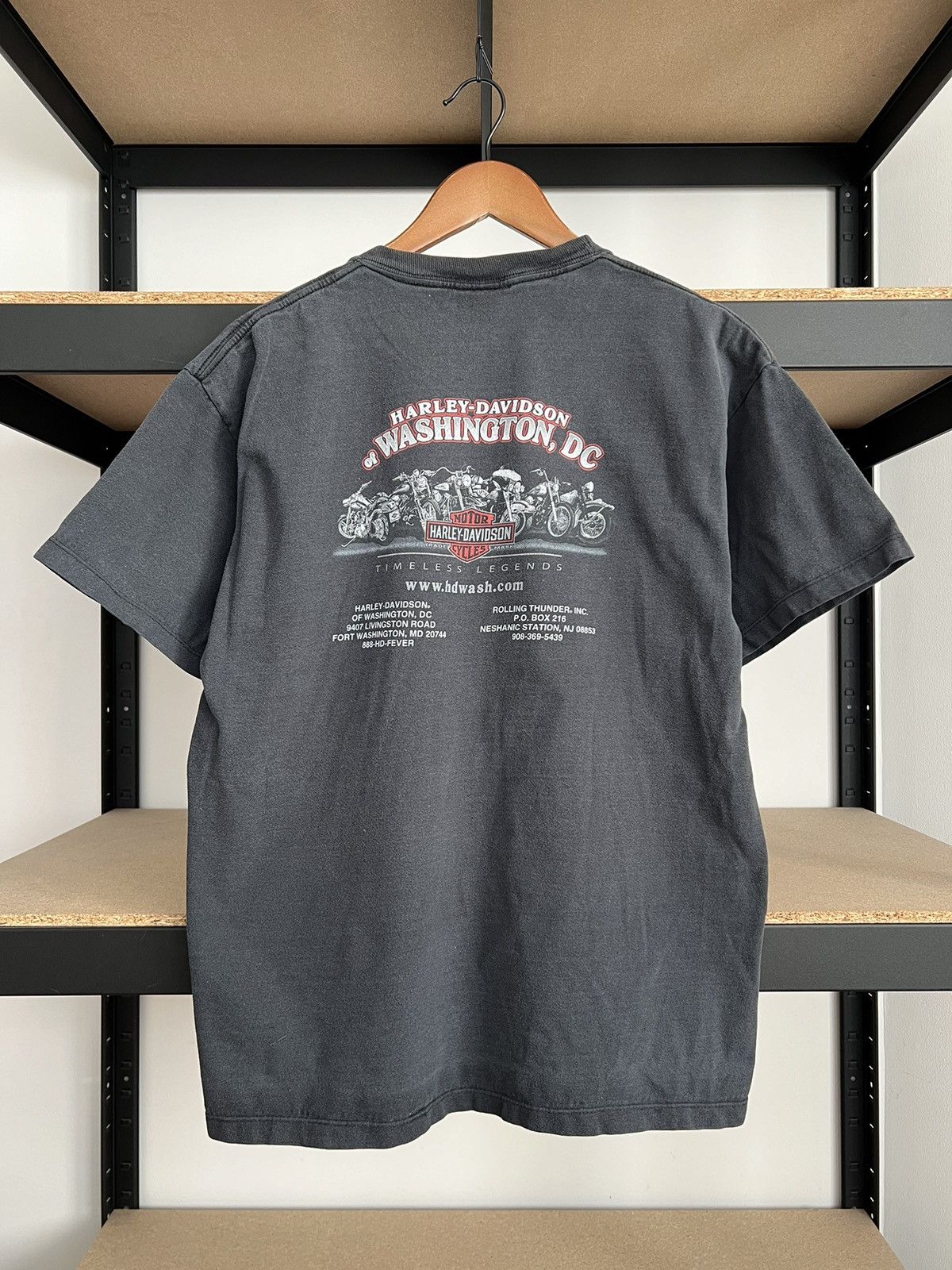 Harley Davidson Vintage 2000s Harley Davidson Rolling Thunder Eagle T-shirt Size US L / EU 52-54 / 3 - 2 Thumbnail