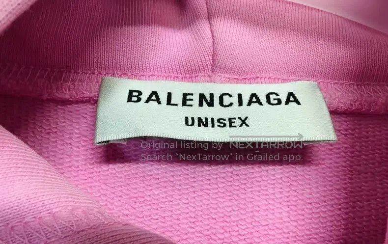 Balenciaga Balenciaga Pink Embroidered Logo Sweatshirt Size US L / EU 52-54 / 3 - 3 Thumbnail