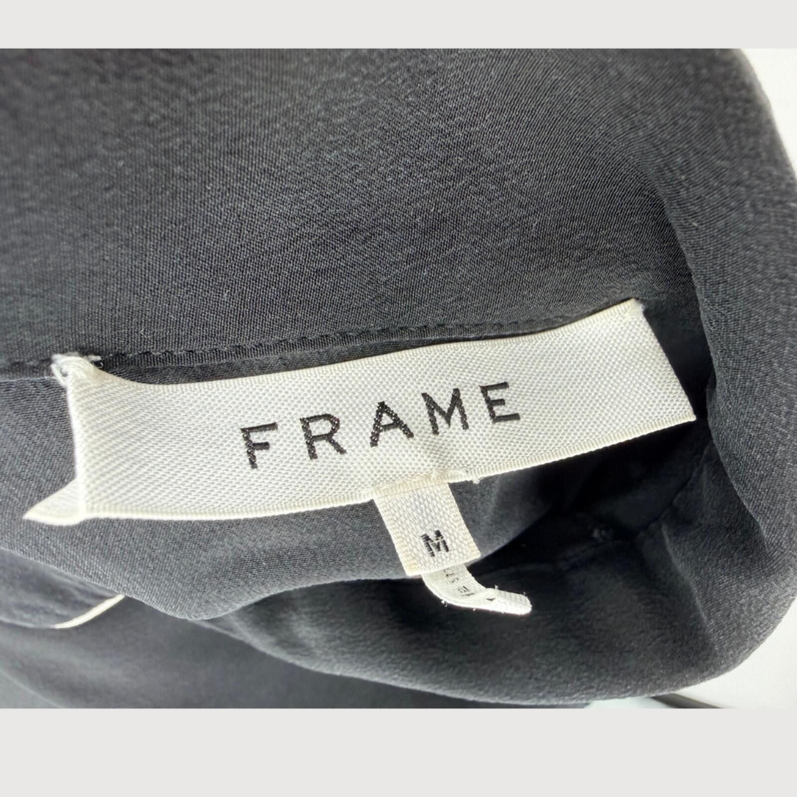 Frame FRAME Silk Pajama Blouse Noir Multi Black Button Up M Size M / US 6-8 / IT 42-44 - 4 Thumbnail