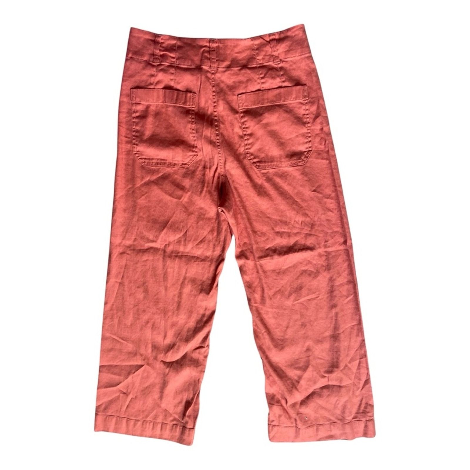 Anthropologie MAEVE Women's Orange Wide-Leg Pants by Anthropologie Size 32" / US 10 / IT 46 - 2 Thumbnail