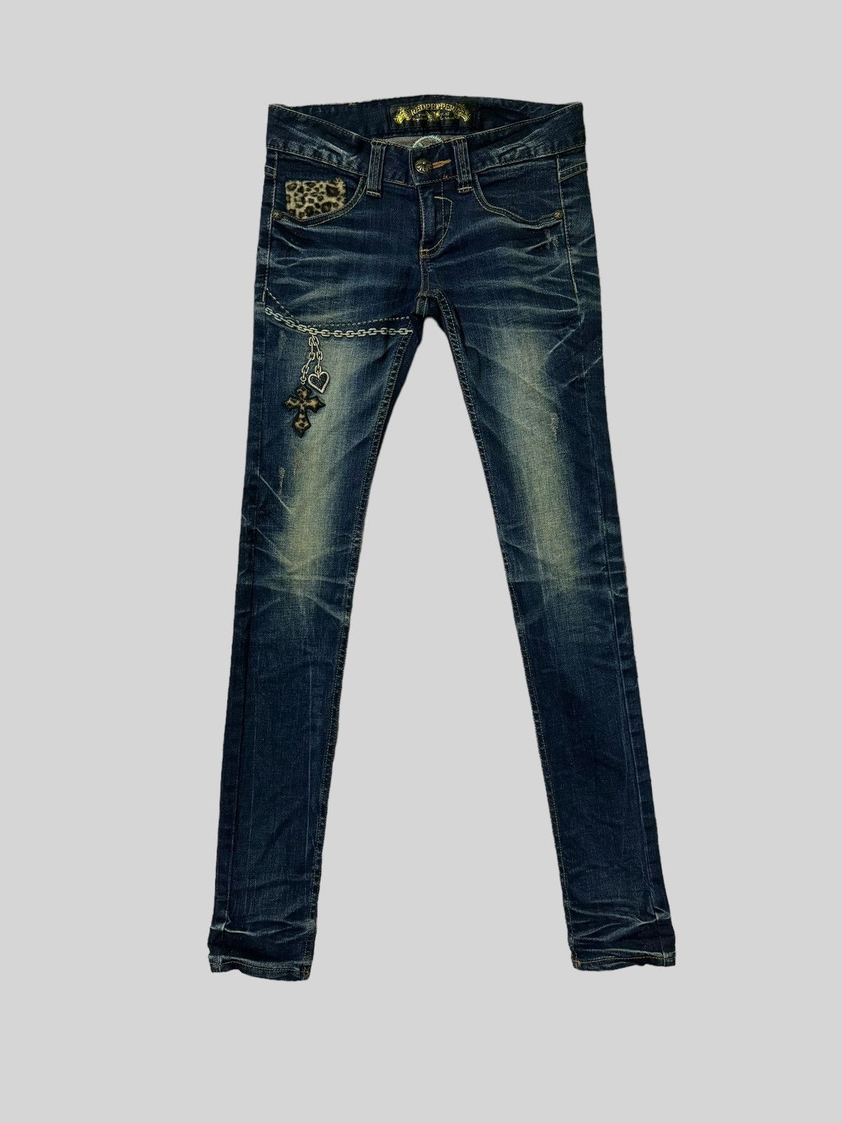 Hysteric Glamour × Japanese Brand Skinny REDPEPPER Cross Embroidery Junya Watanabe Denim Size US 27 - 2 Thumbnail