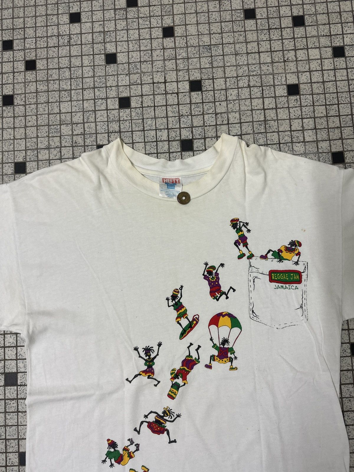 Vintage 🔥RARE🔥 Vintage 90s Reggae Jam Jamaica Over Print Shirt Size US L / EU 52-54 / 3 - 10 Thumbnail
