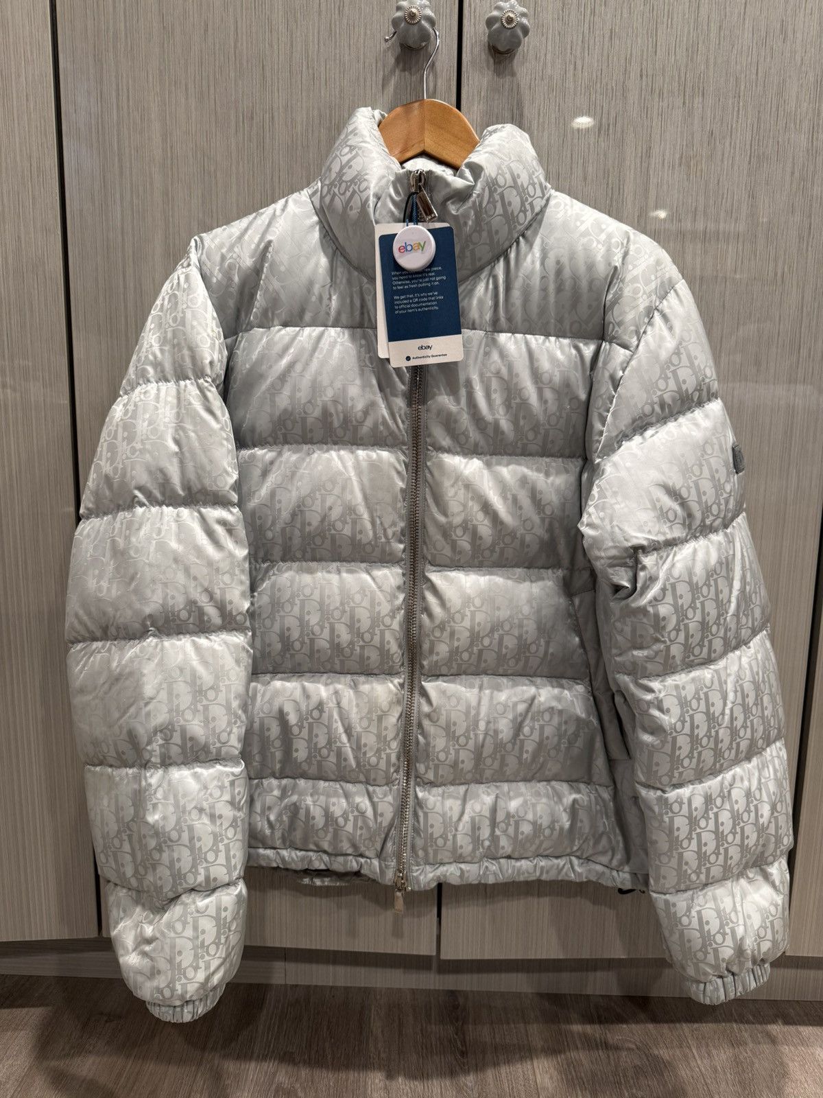 Dior Dior Silver Oblique Puffer Jacket Size US S / EU 44-46 / 1 - 1 Thumbnail
