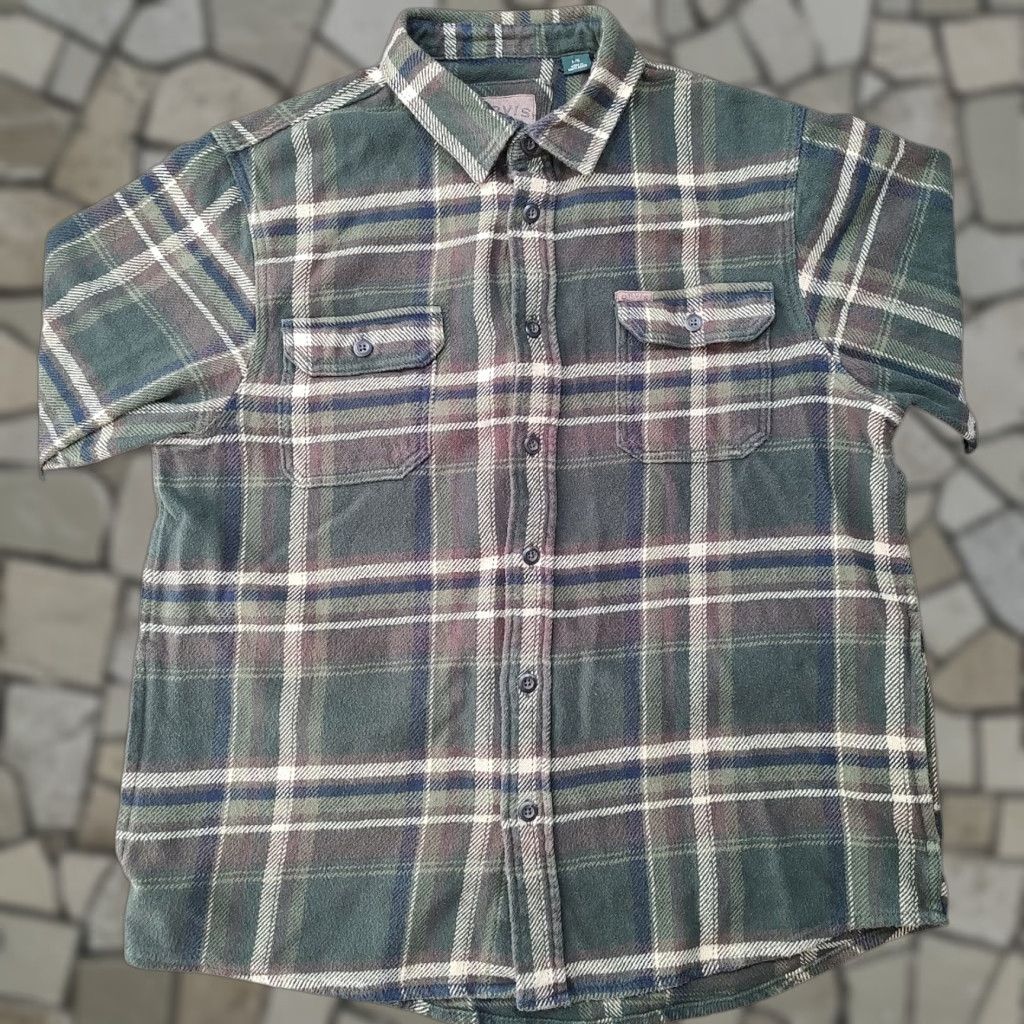 Orvis VINTAGE Orvis Flannel Jacket Mens Size Large Green Plaid Button Up Thick Shacket Shirt Size US L / EU 52-54 / 3 - 1 Thumbnail