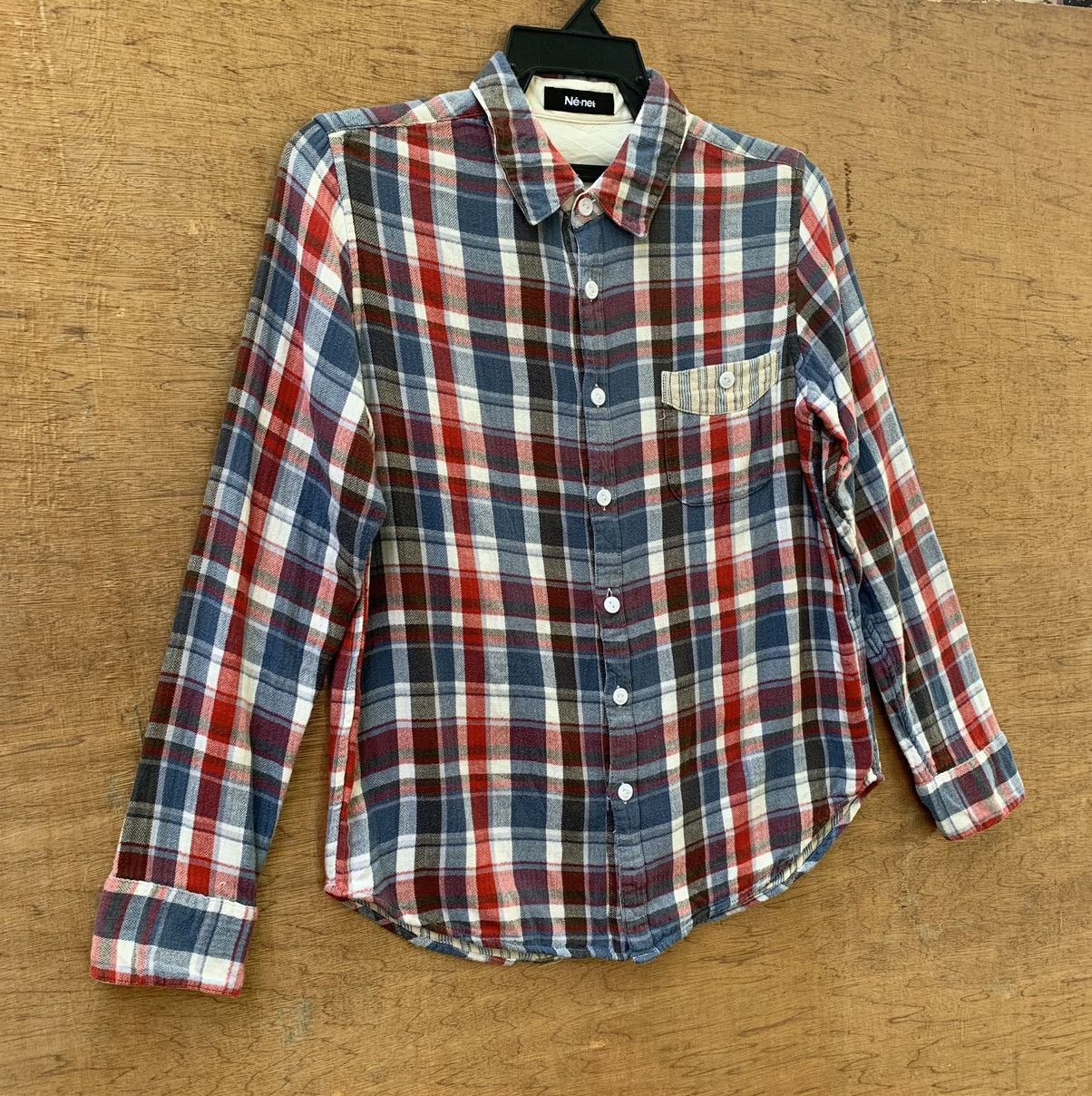 Issey Miyake Ne-net x Issey Miyake Plaid Tartan Flannel Shirt Size US M / EU 48-50 / 2 - 3 Thumbnail