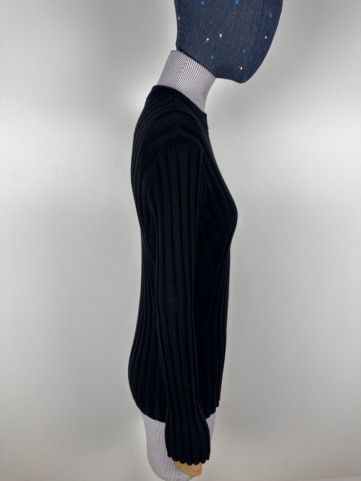 Cos Cos Ribbed Wool Funnel Neck Jumper Black Sweater Size S Size S / US 4 / IT 40 - 6 Thumbnail