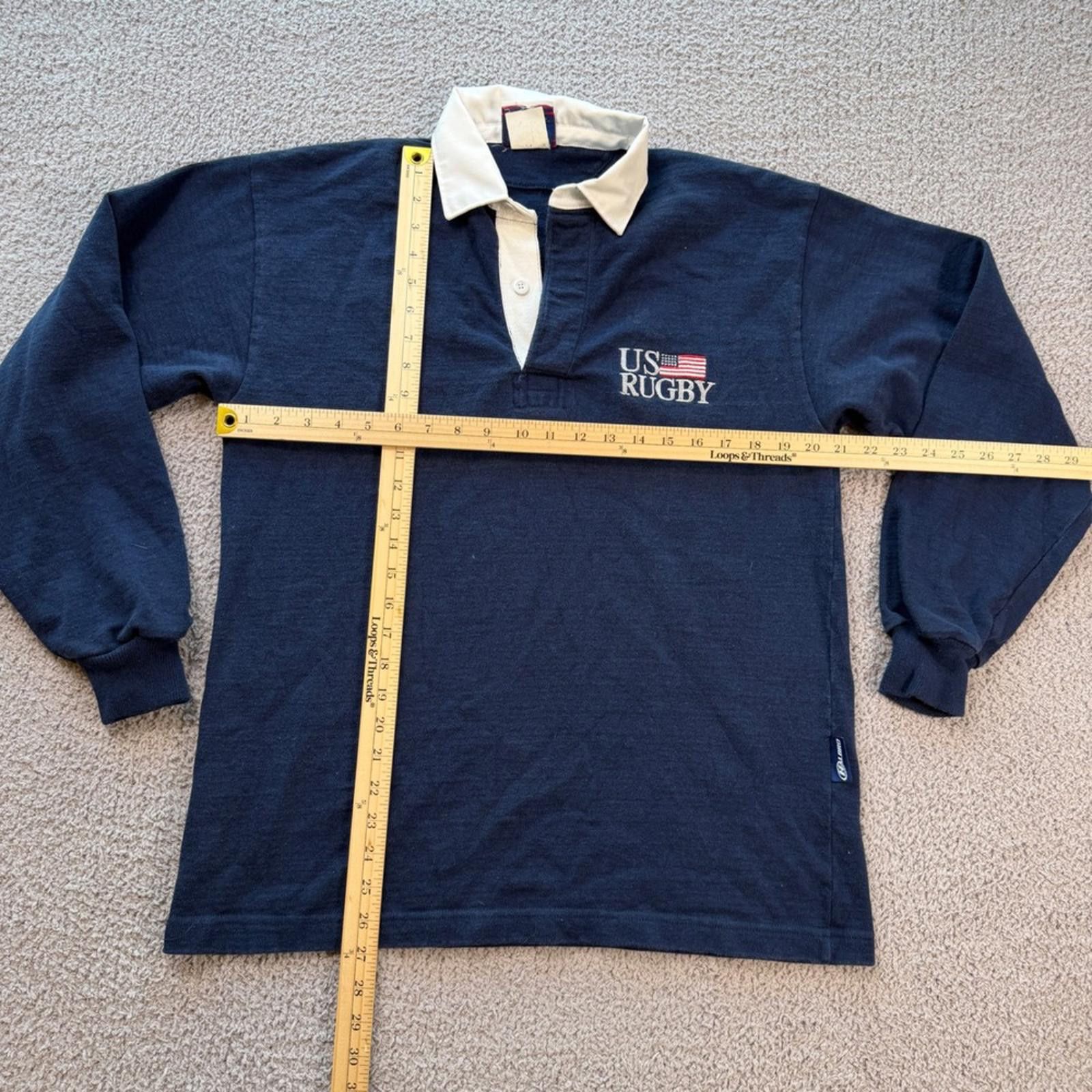 Other Vintage US Rugby Halbro Rugby Shirt Men Made in Canada Navy Size US S / EU 44-46 / 1 - 2 Thumbnail