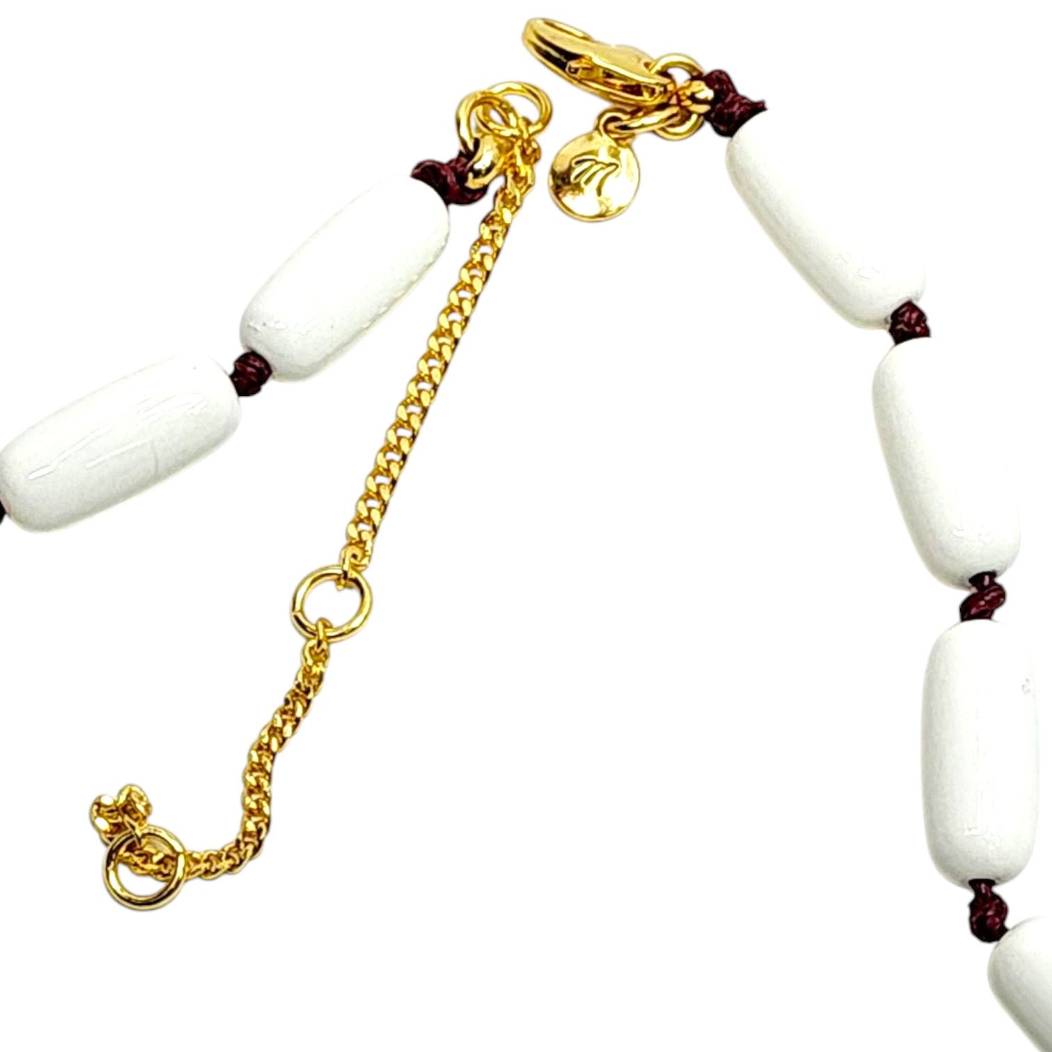 Madewell Madewell Enamel Beaded Necklace Cream White Maroon J.Crew Size ONE SIZE - 5 Thumbnail