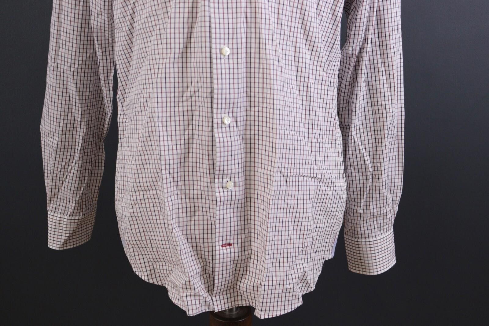 Tommy Hilfiger Tommy Hilfiger Tailored Fitted White Check Shirt 42 16.5 Size US M / EU 48-50 / 2 - 3 Thumbnail