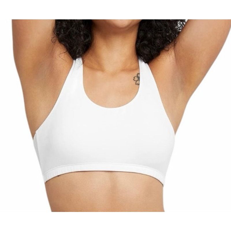 Hanes Hanes XL Black Blue White Cotton Racerback Sports Bralette Size ONE SIZE - 2 Thumbnail