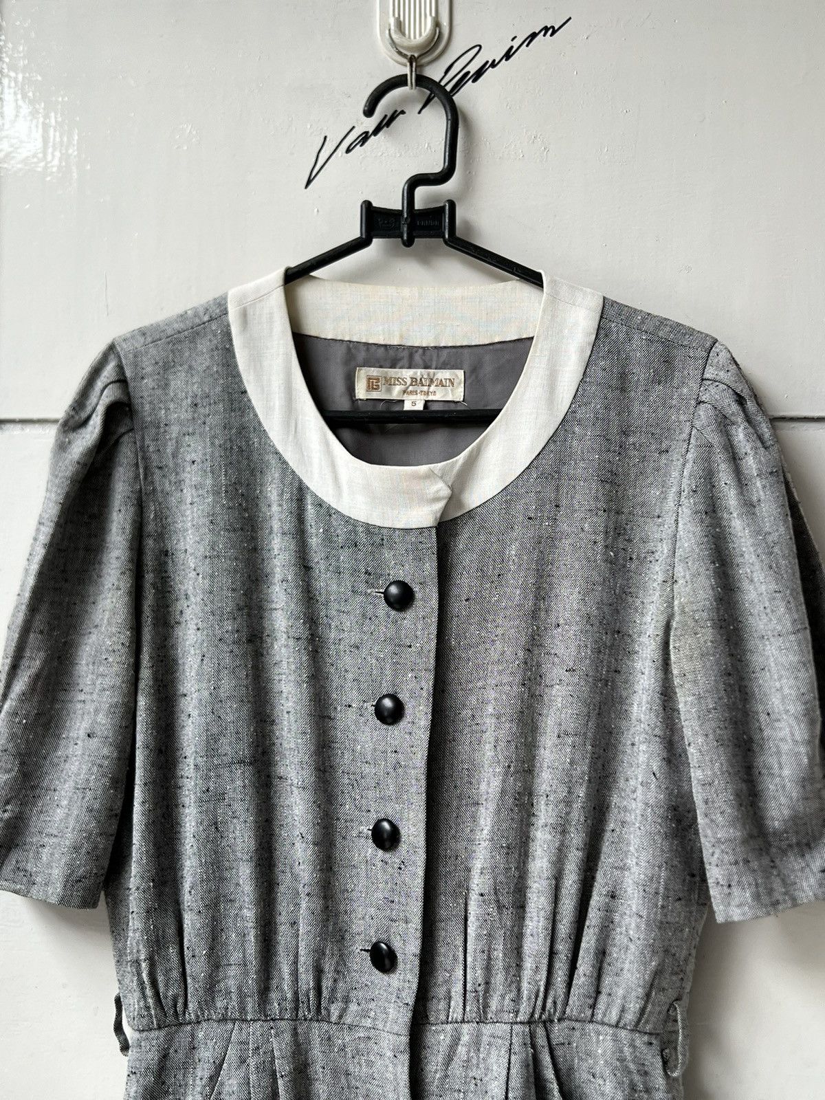Balmain Miss Balmain Grey Dress Size XS / US 0-2 / IT 36-38 - 3 Thumbnail