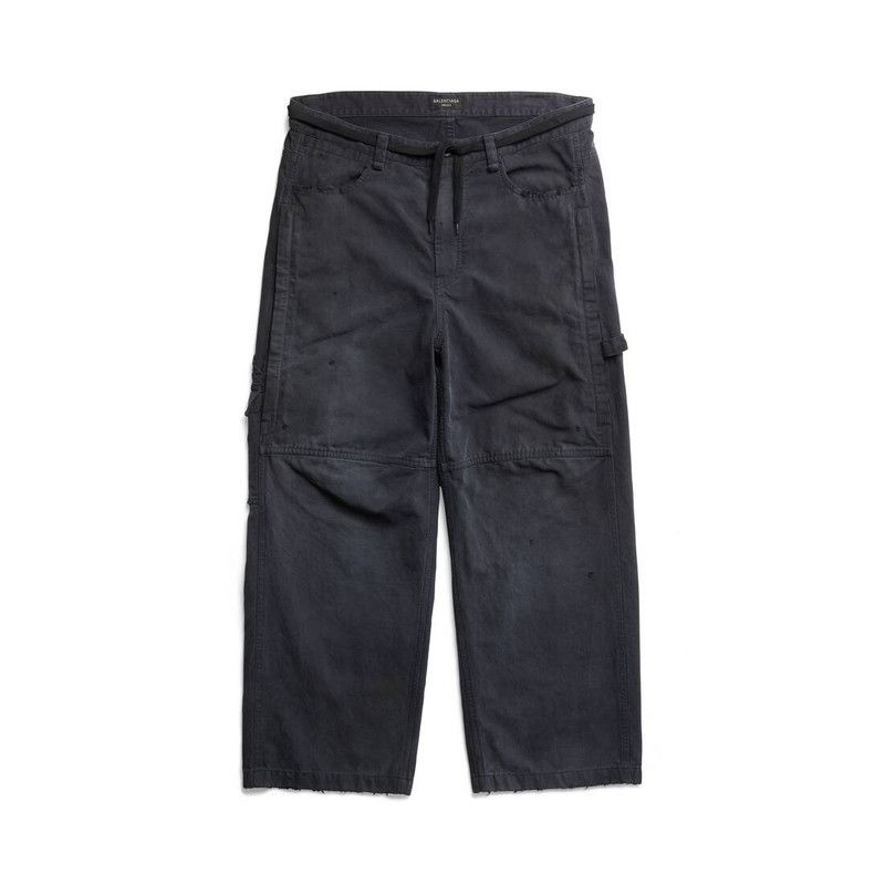 Balenciaga o1w1db11225 Cropped Skater Pants in Black Size US 36 / EU 52 - 1 Thumbnail