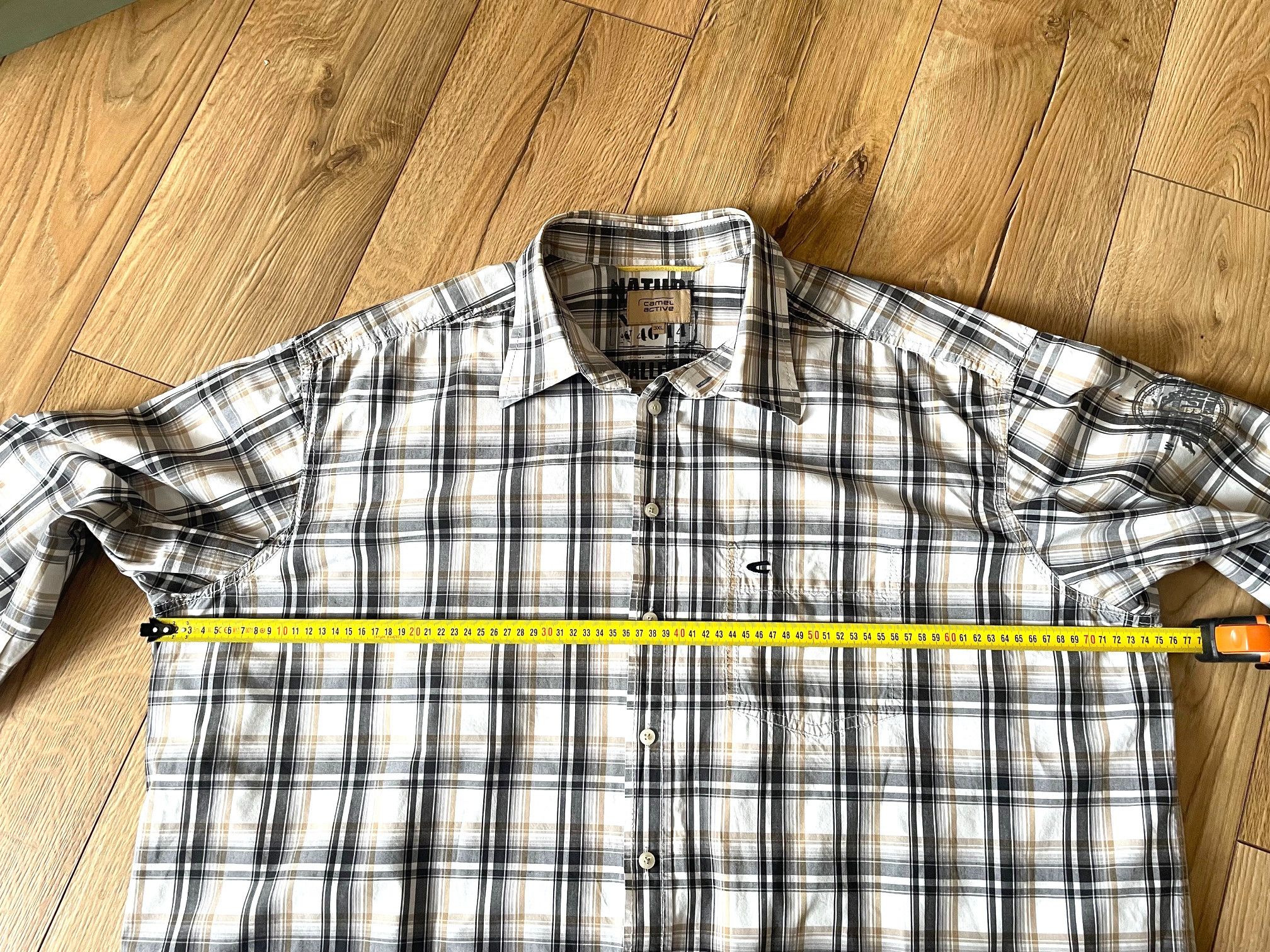 camel active Men's beige-brown checkered shirt 3XL Camel Active Size US XXL / EU 58 / 5 - 3 Thumbnail