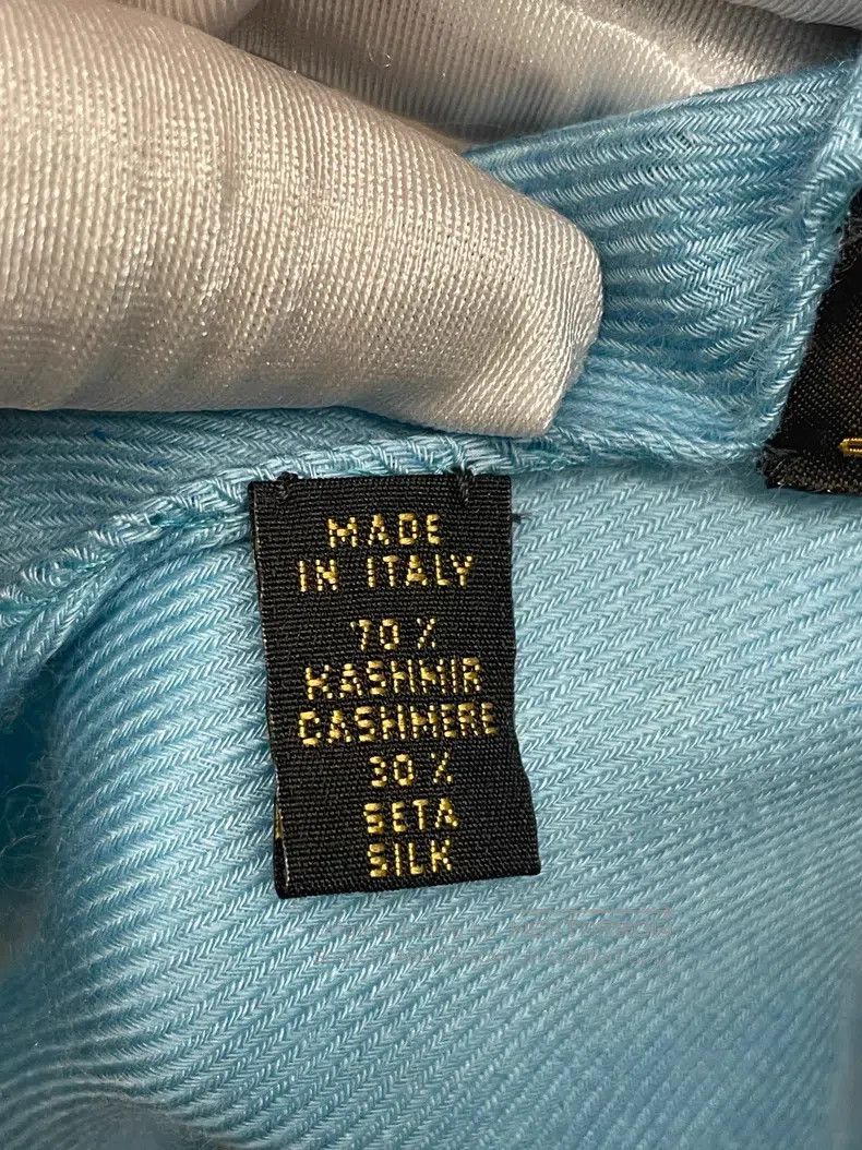 Loro Piana Blue Cashmere Silk Scarf