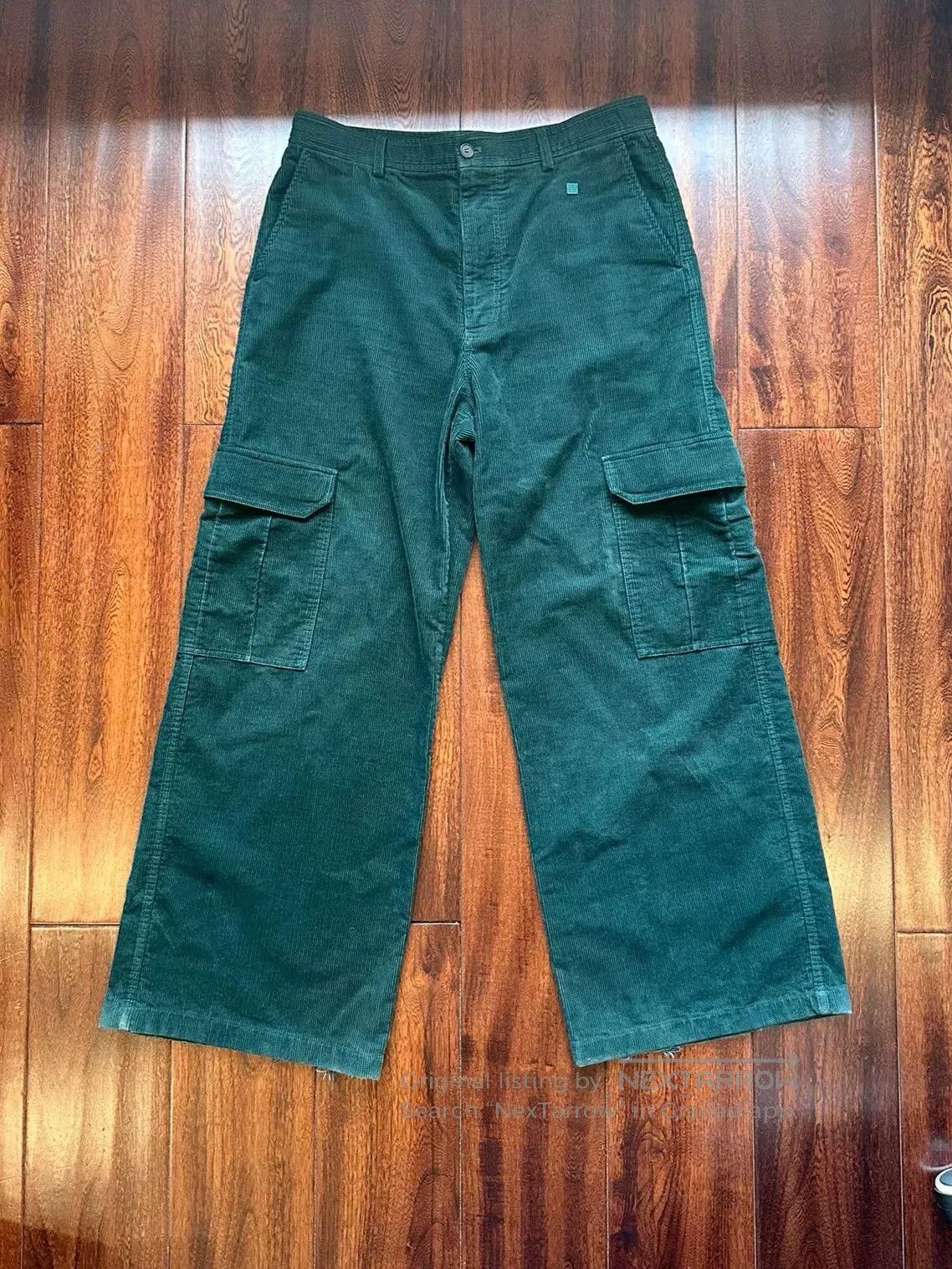 Acne Studios Acne Studios Green Corduroy Cargo Pants. Size US 34 / EU 50 - 1 Thumbnail