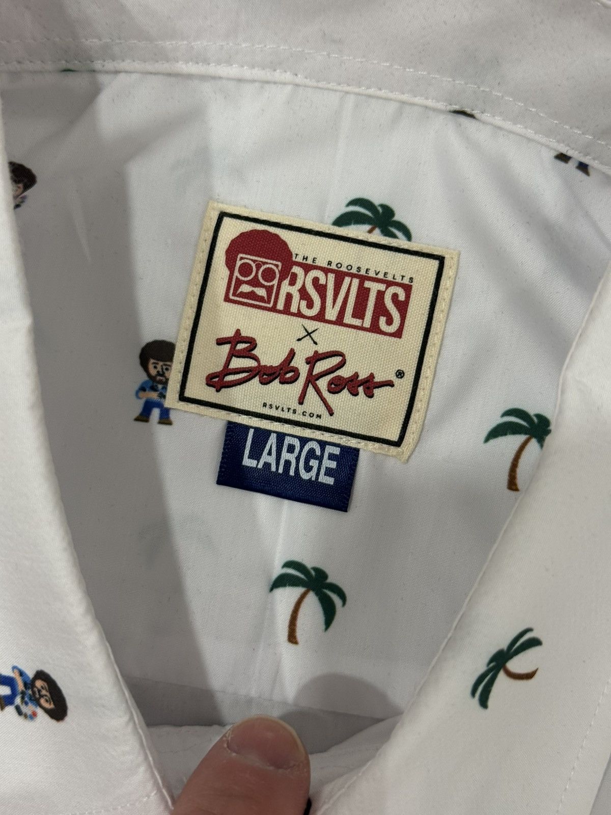 Other RSVLTS Bob Ross Happy Little Palm Trees Short Sleeve Shirt L Size US L / EU 52-54 / 3 - 5 Thumbnail