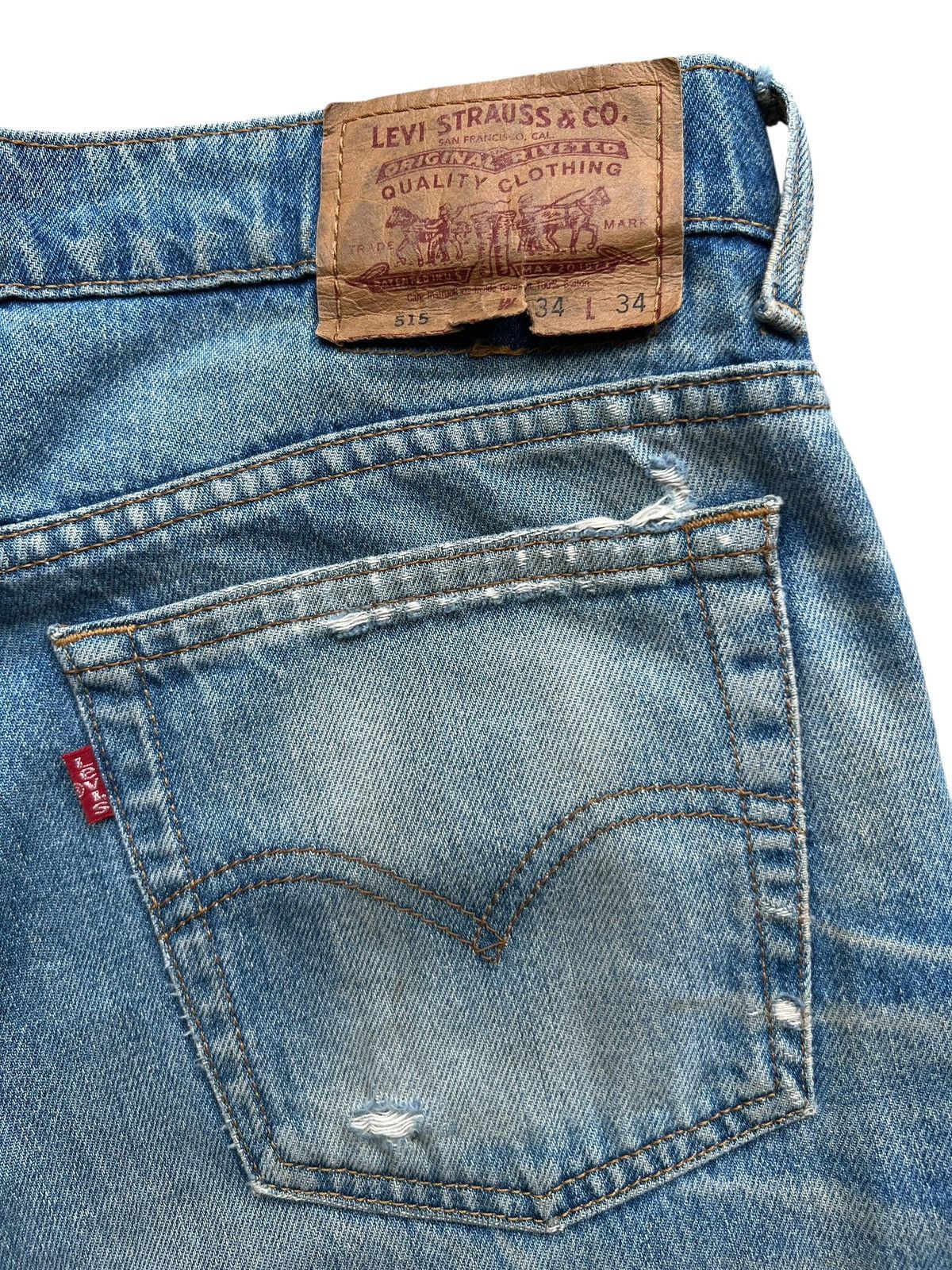 Levi's Vintage Levis 515 Distressed Denim Jeans 34x30 Size US 34 / EU 50 - 8 Thumbnail