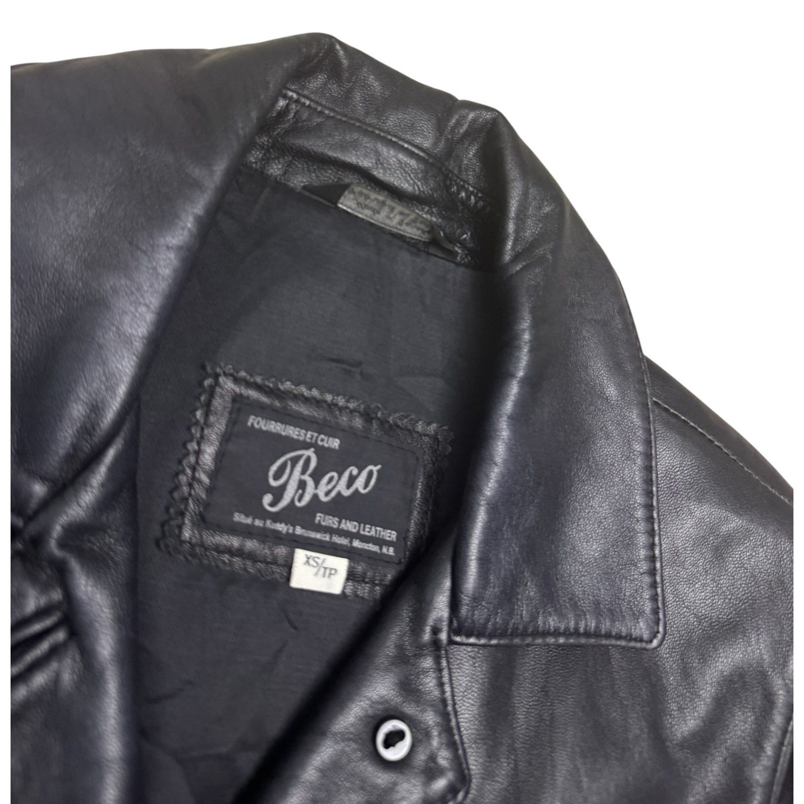 Vintage VINTAGE BECO LEATHER Business Casual Trench Jacket Coat XS Size XS / US 0-2 / IT 36-38 - 4 Thumbnail