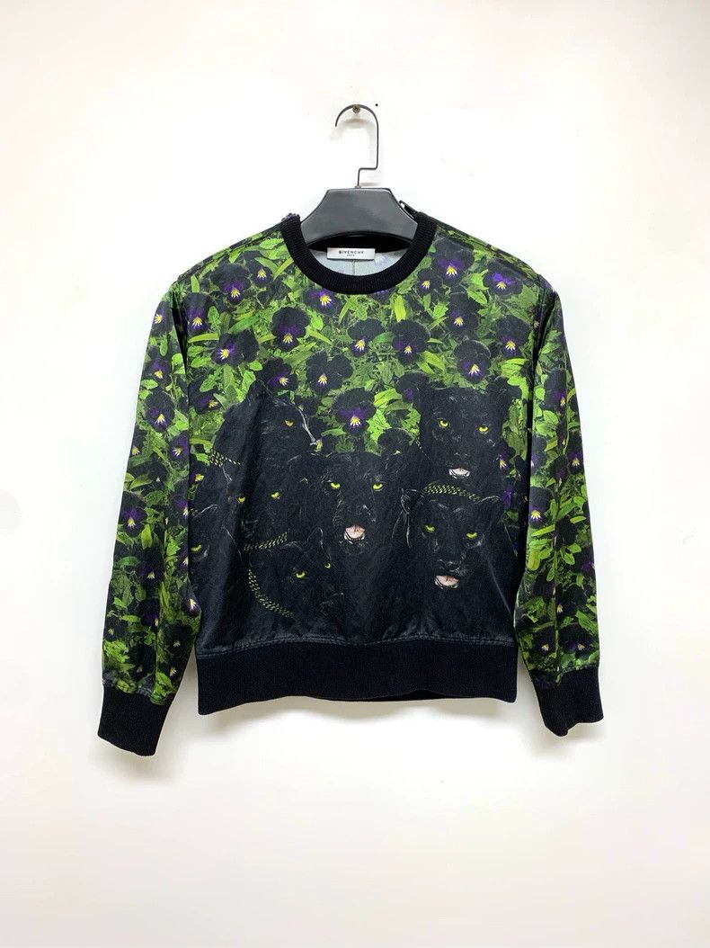Givenchy Givenchy Size 38Teal Floral Print Hoodie 2506-Nextarrow Size US XL / EU 56 / 4 - 1 Thumbnail
