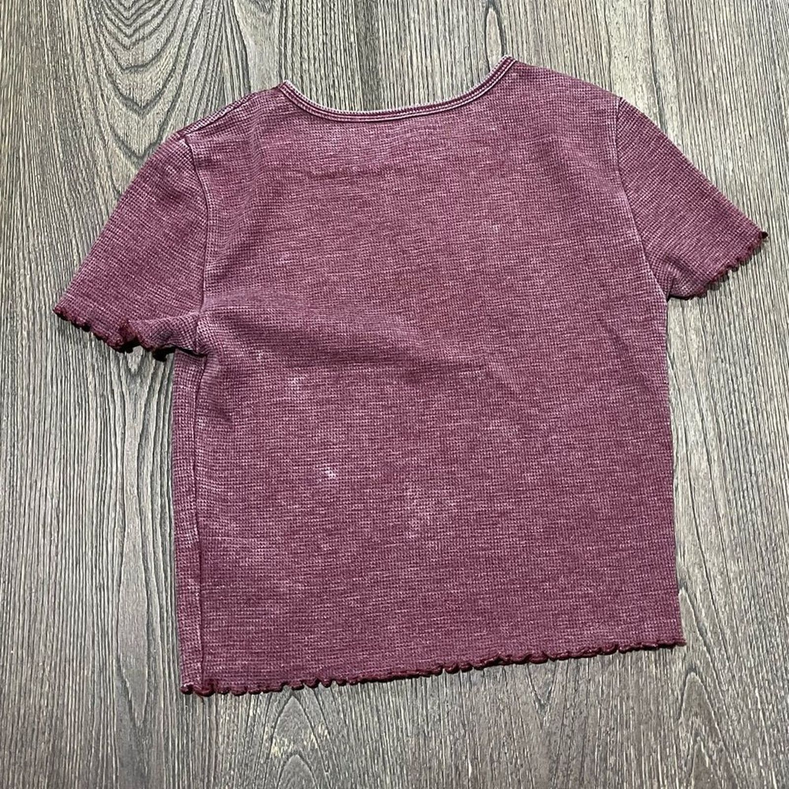 American Eagle Outfitters American Eagle AE Waffle Baby Tee Cropped Crewneck Size M Size M / US 6-8 / IT 42-44 - 4 Thumbnail