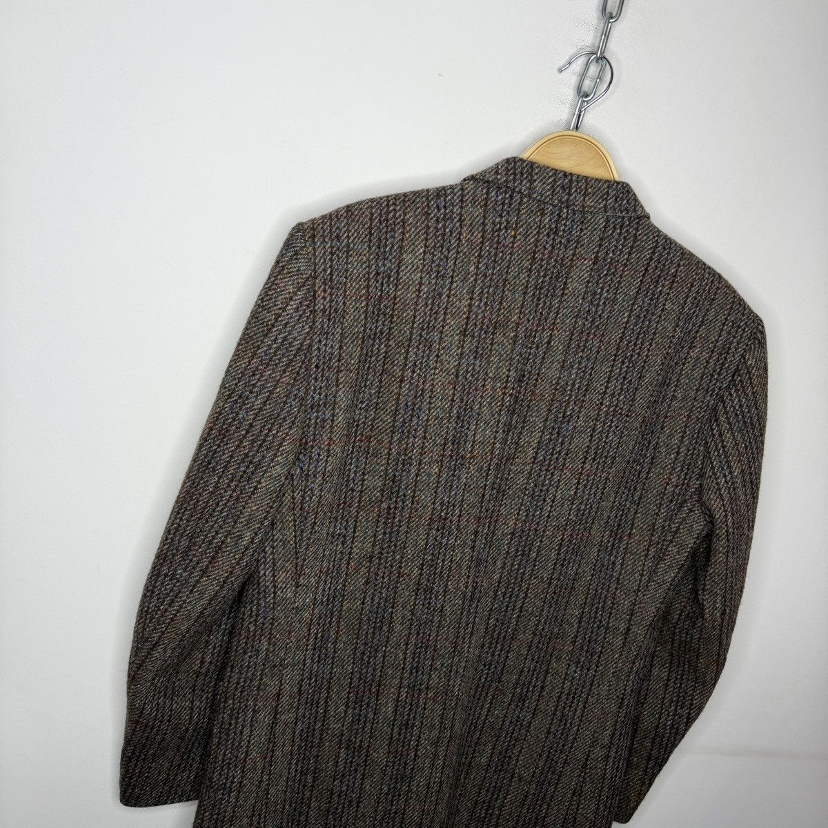 Harris Tweed Vintage Harris Tweed Blazer Virgin Wool Jacket Brown Size 44R - 8 Thumbnail