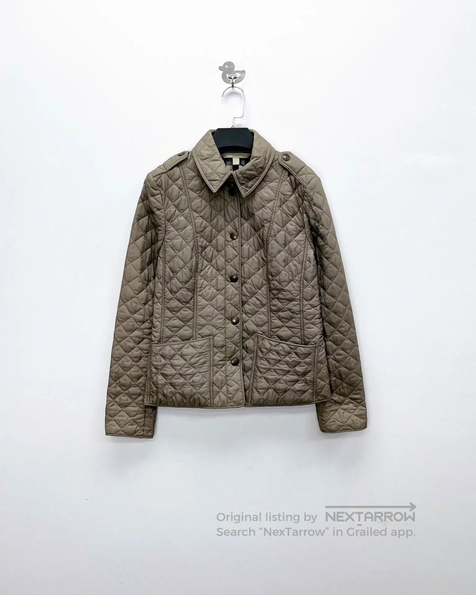 Burberry burberry khaki quilted nylon jacket size s. Size S / US 4 / IT 40 - 1 Thumbnail