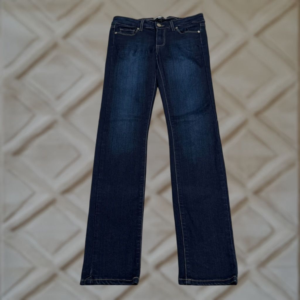 Paige Paige Skyline Jeans Womens 27 Skinny Denim Black Dark Wash Mid Rise 5-Pocket Stretch Size 26" / US 2 / IT 38 - 1 Thumbnail