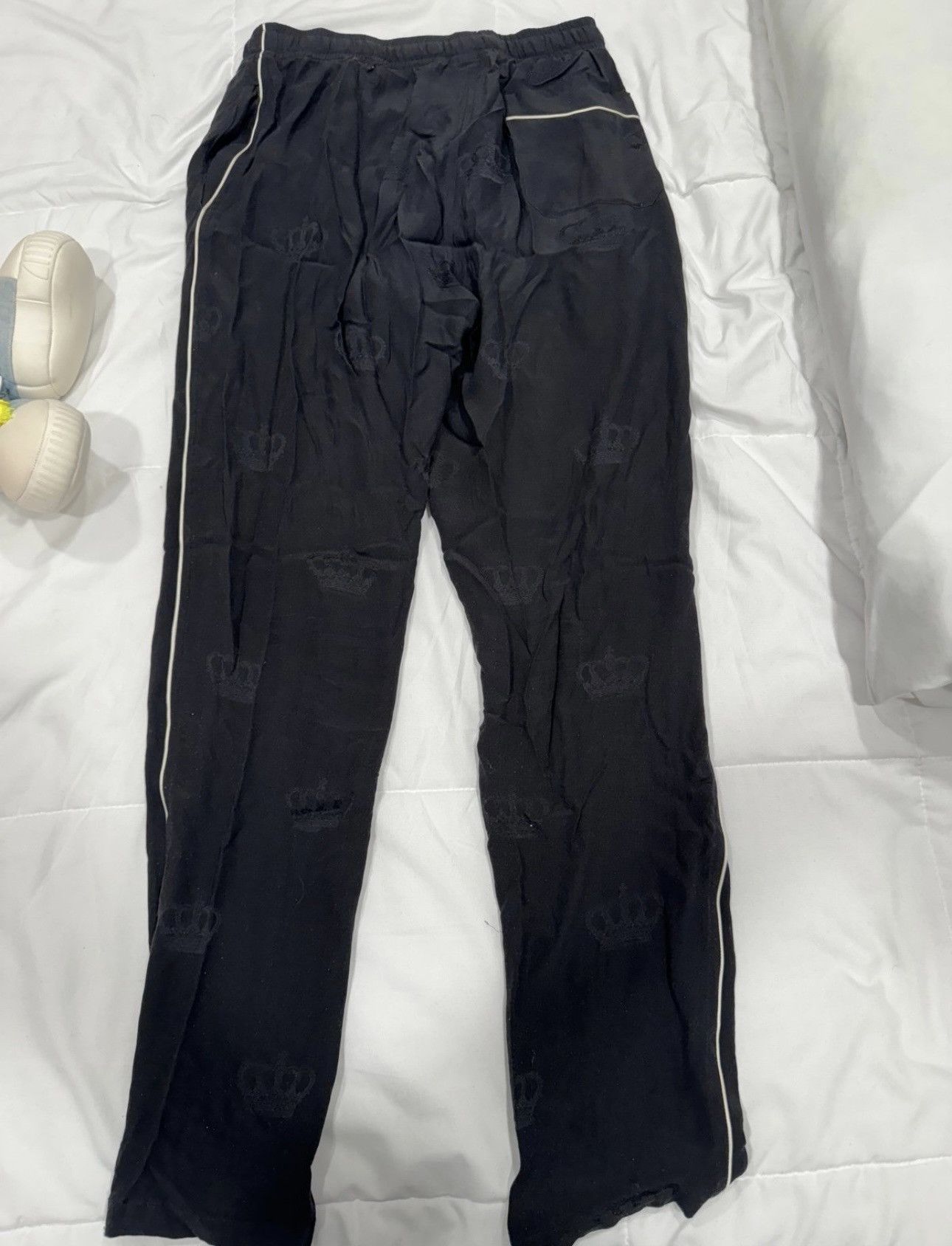 Dolce & Gabbana Dolce Gabbana men silk crown embroidered jogger pants Size US 30 / EU 46 - 4 Thumbnail