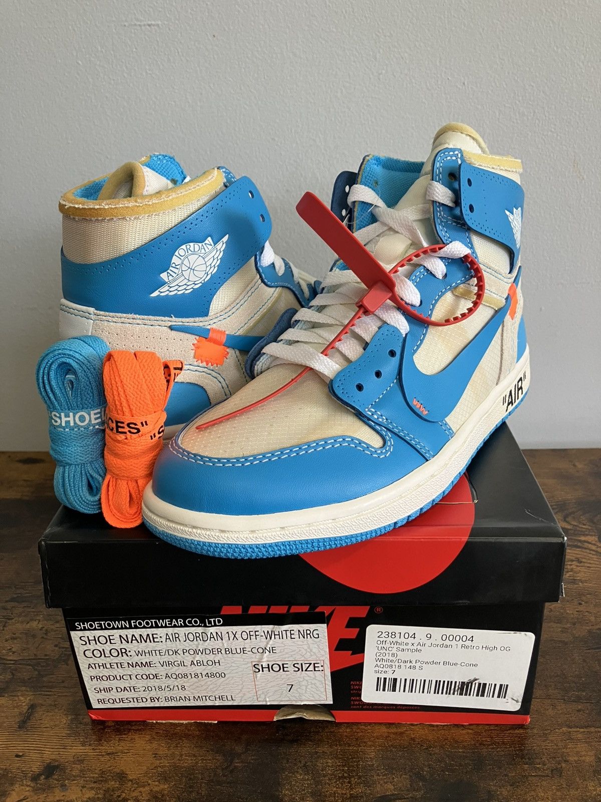 Nike × Off-White Jordan 1 Retro High Off-White University | Grailed