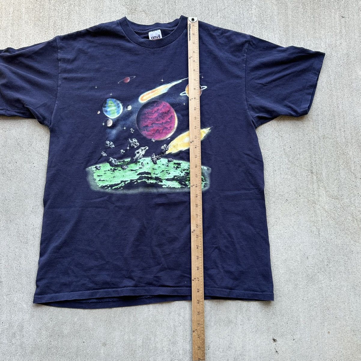 Anvil Vintage Space T Shirt 90s Galaxy Single Stitch Universe Size US L / EU 52-54 / 3 - 6 Thumbnail