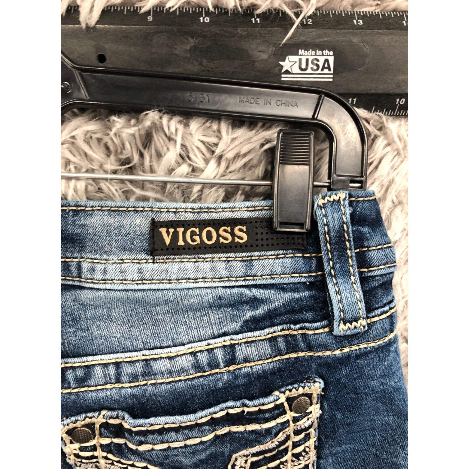 Vintage VIGOSS Jeans Boyfriend 27x27 Blue Medium Wash 5-Pocket Denim Vel 1 Juniors Womens Medium/Butt? Size 25" / US 0 / IT 36 - 7 Thumbnail