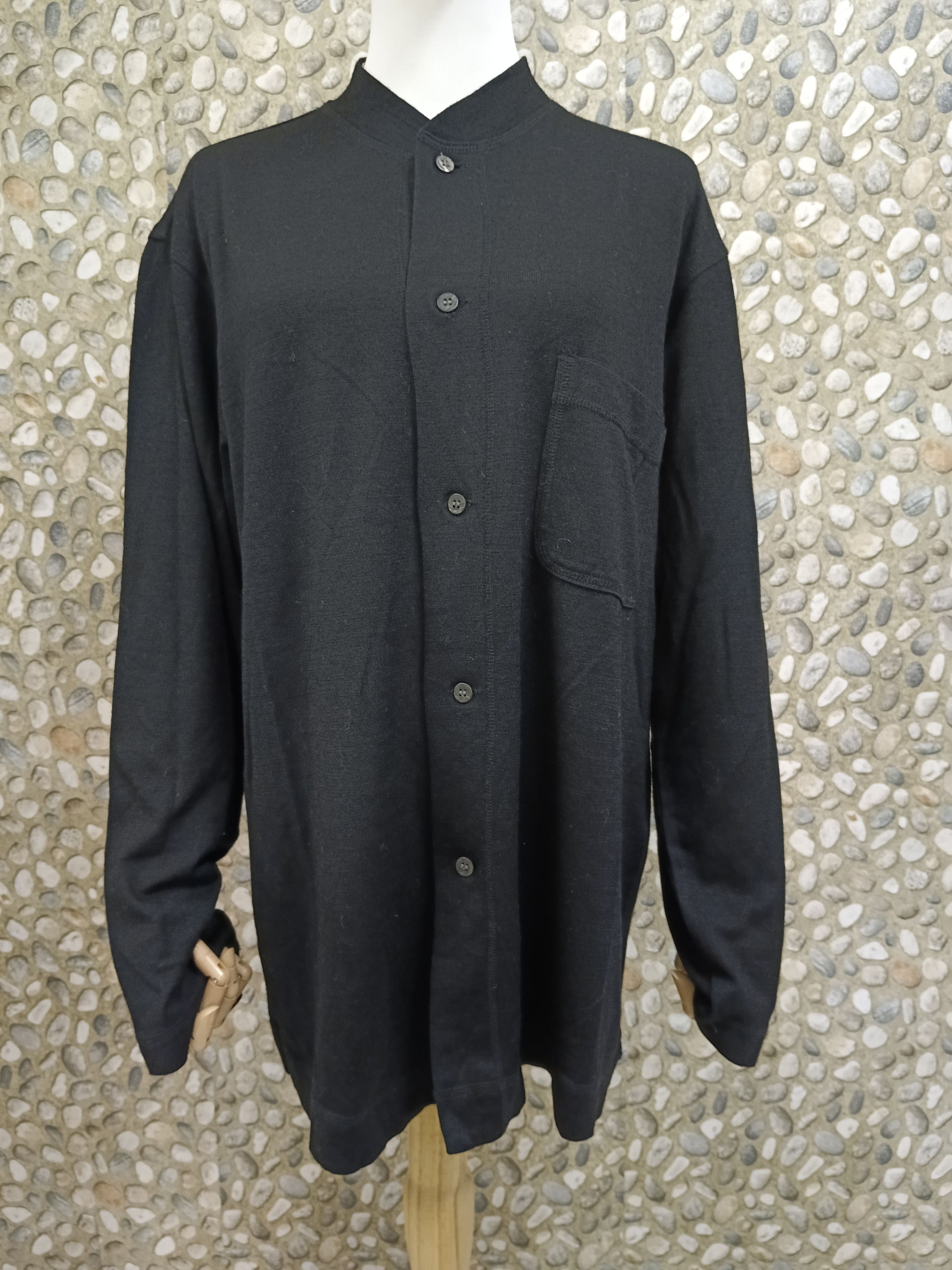 Issey Miyake ISSEY MIYAKE PLANTATION WOOL STAND COLLAR SHIRT Size US M / EU 48-50 / 2 - 1 Thumbnail