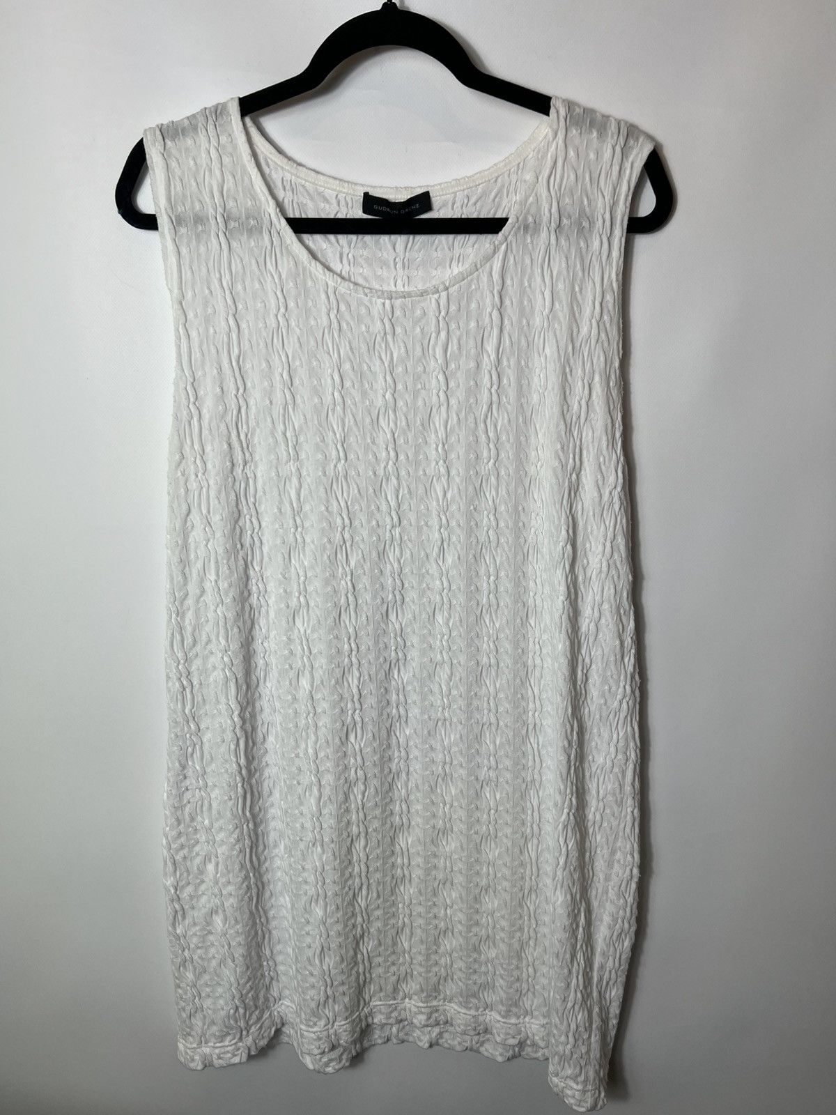 Vintage Vintage Gudrun Grenz Germany Designer White Dress Size XXL / US 16-18 / IT 52-54 - 1 Thumbnail