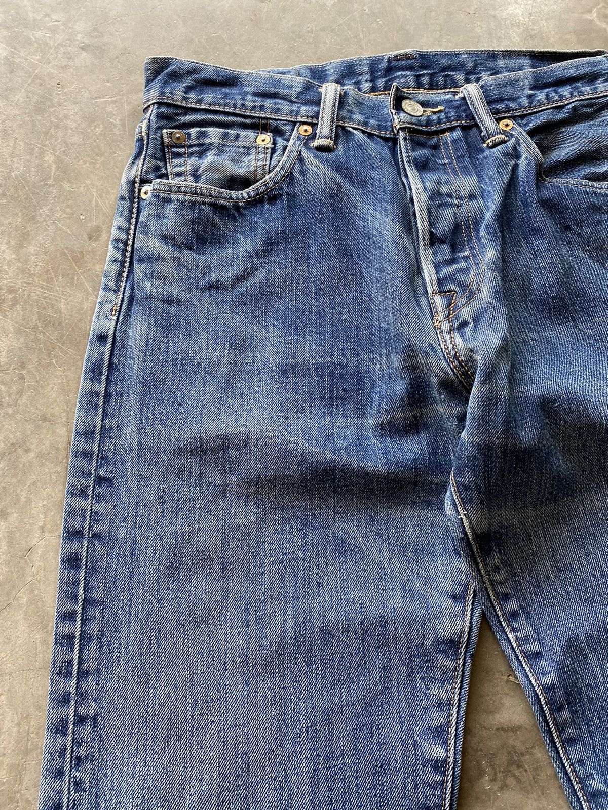 Hysteric Glamour × Levi's × Tornado Mart Levis Vintage Leather Patch Blue Stone Wash 30x34 Size US 29 - 8 Thumbnail