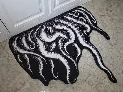 Designer × Vintage Gothic Octopus tentacles Carpet Size ONE SIZE - 1 Thumbnail