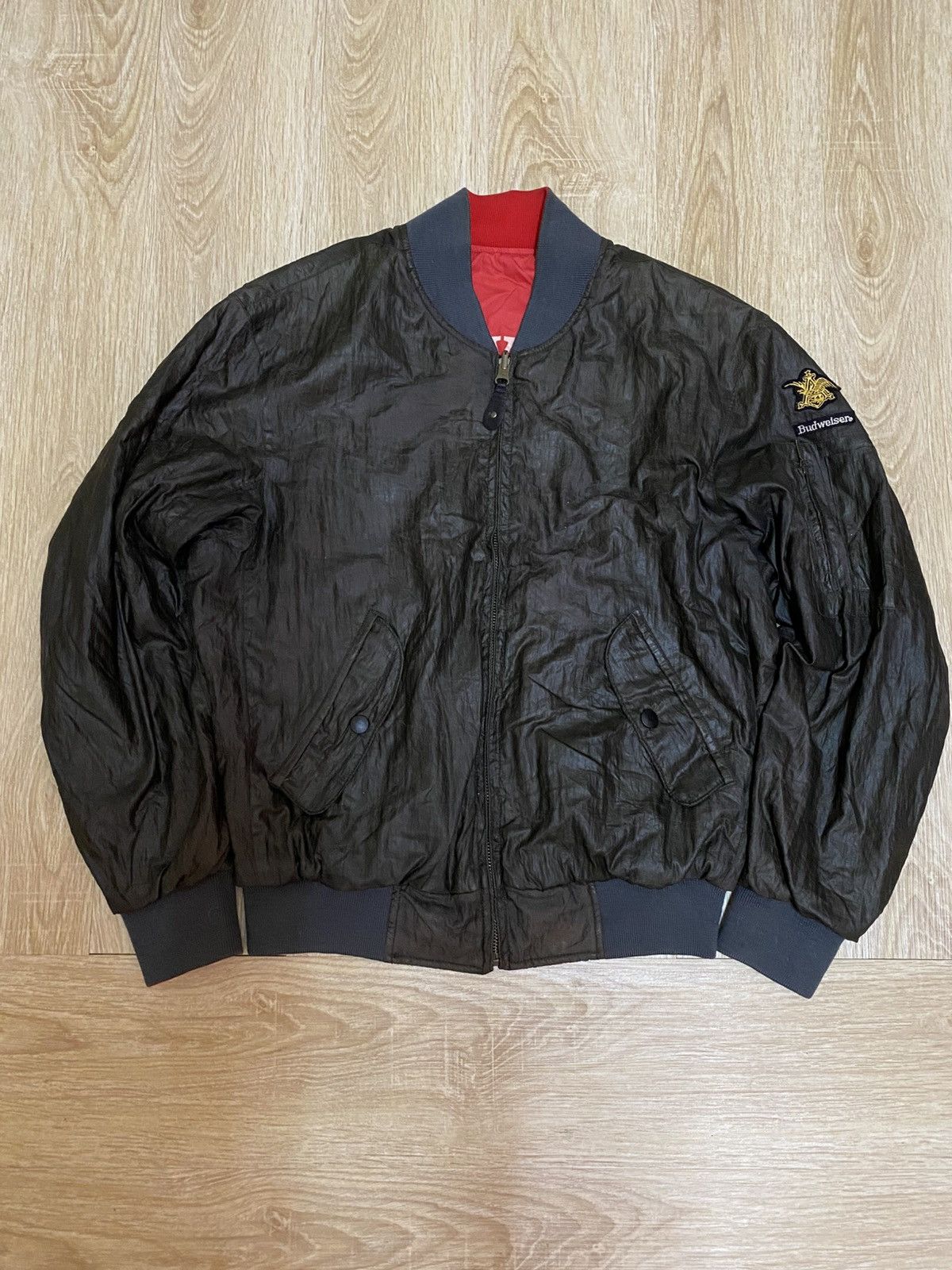 Budweiser Vintage Budweiser reversible wax bomber jacket Size US M / EU 48-50 / 2 - 1 Thumbnail