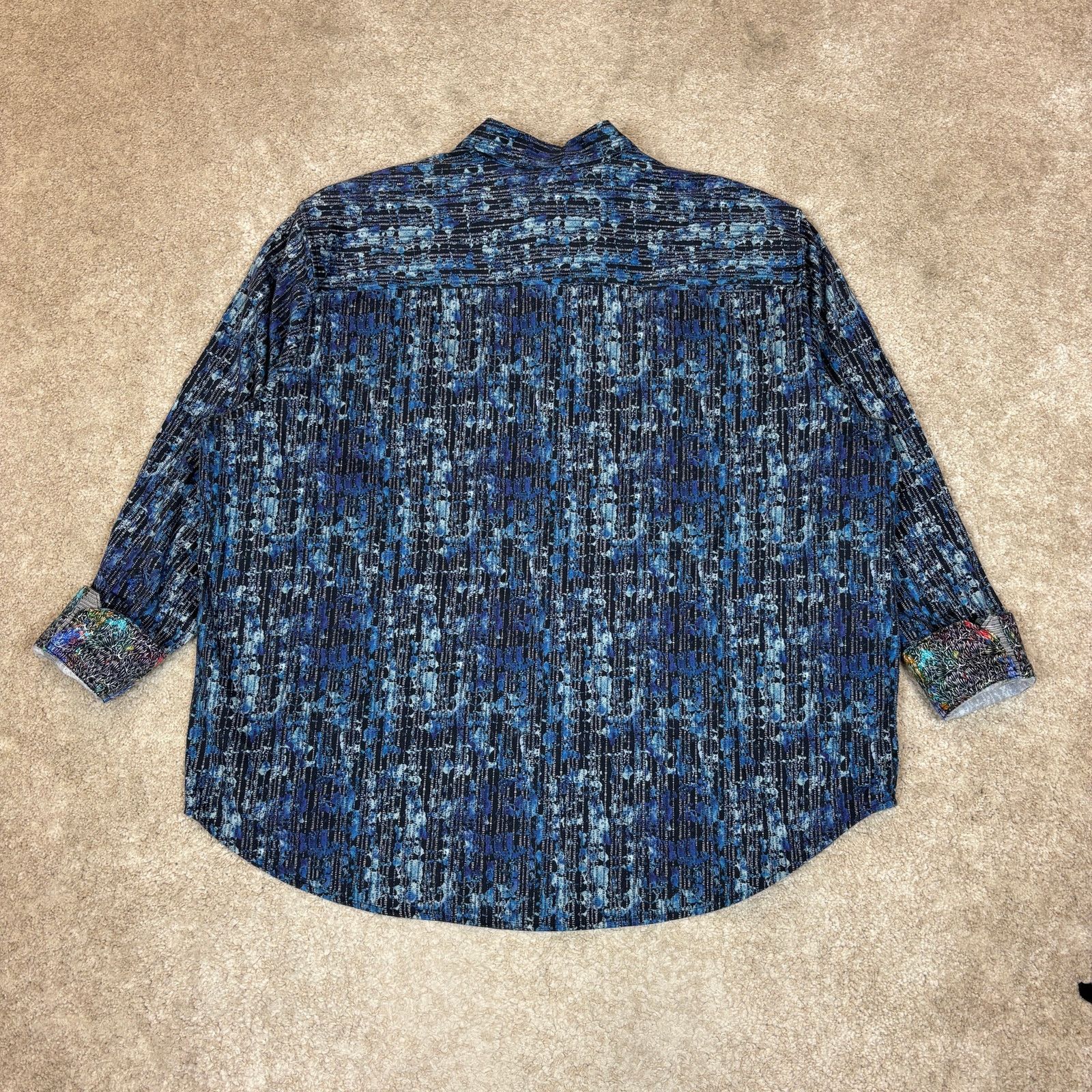 Robert Graham Robert Graham Abstract Pattern Flip Cuff Button Up Shirt 2XL Size US XXL / EU 58 / 5 - 4 Thumbnail
