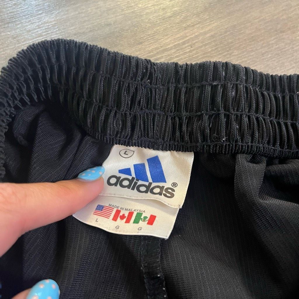 Adidas VTG Adidas Snap Leg Dazzle Shiny Track Pants Men large Bin L Size US 40 / EU 56 - 4 Thumbnail
