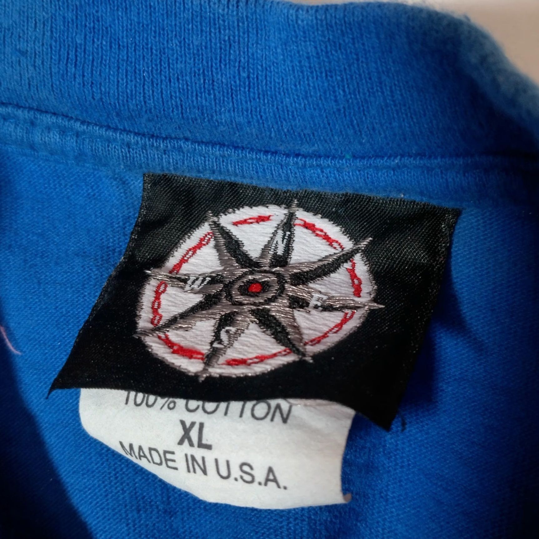 Marlboro VINTAGE Marlboro 90s Bleach Dyed Ski Shirt Crop Top XL Blue Pocket Graphic Mens Size US XL / EU 56 / 4 - 4 Thumbnail