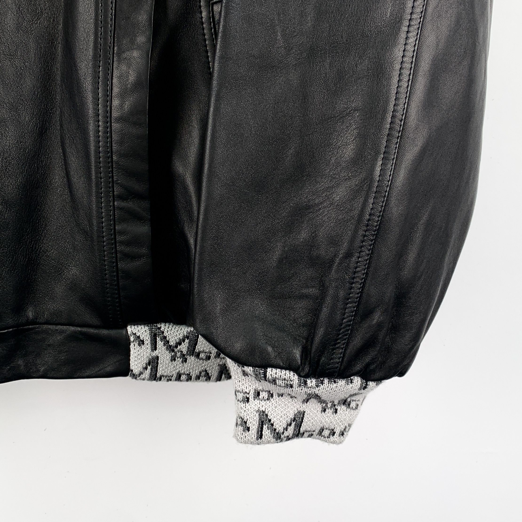 Magda Butrym Magda Butrym Black Leather Zip Jacket (Size XXS) Size XXS / US 00 / IT 34 - 4 Thumbnail