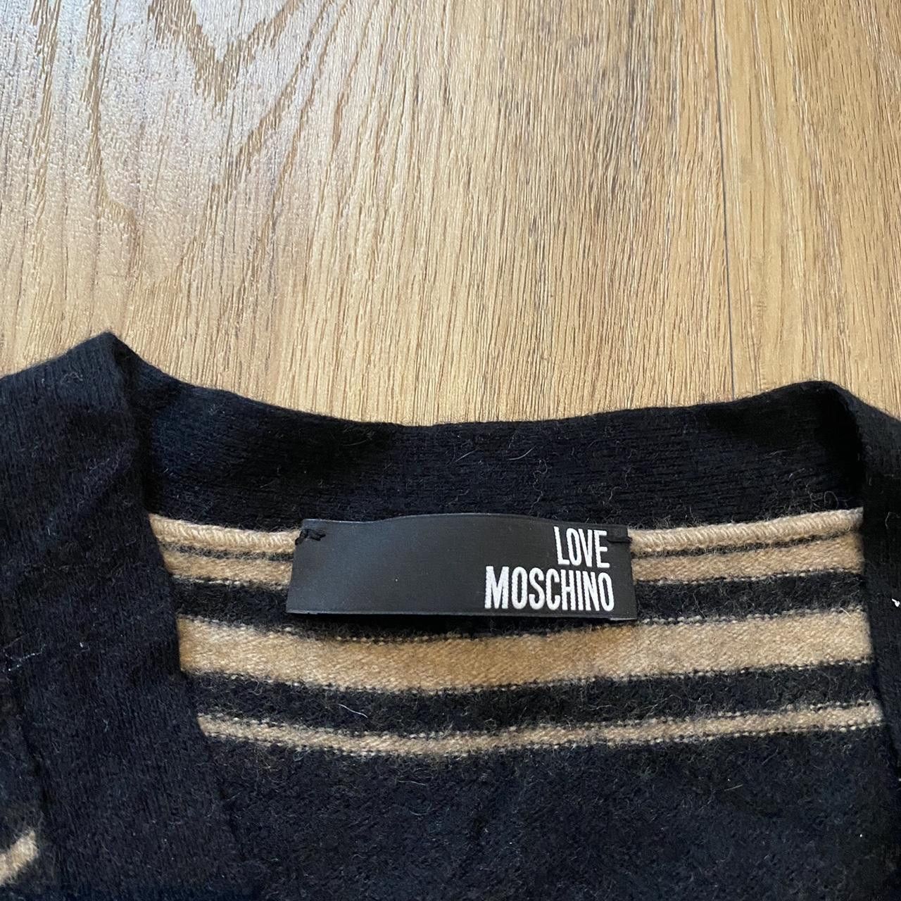 Love Machine Wool Tan and black striped cardigan #stripedcardigan Size US S / EU 44-46 / 1 - 4 Thumbnail