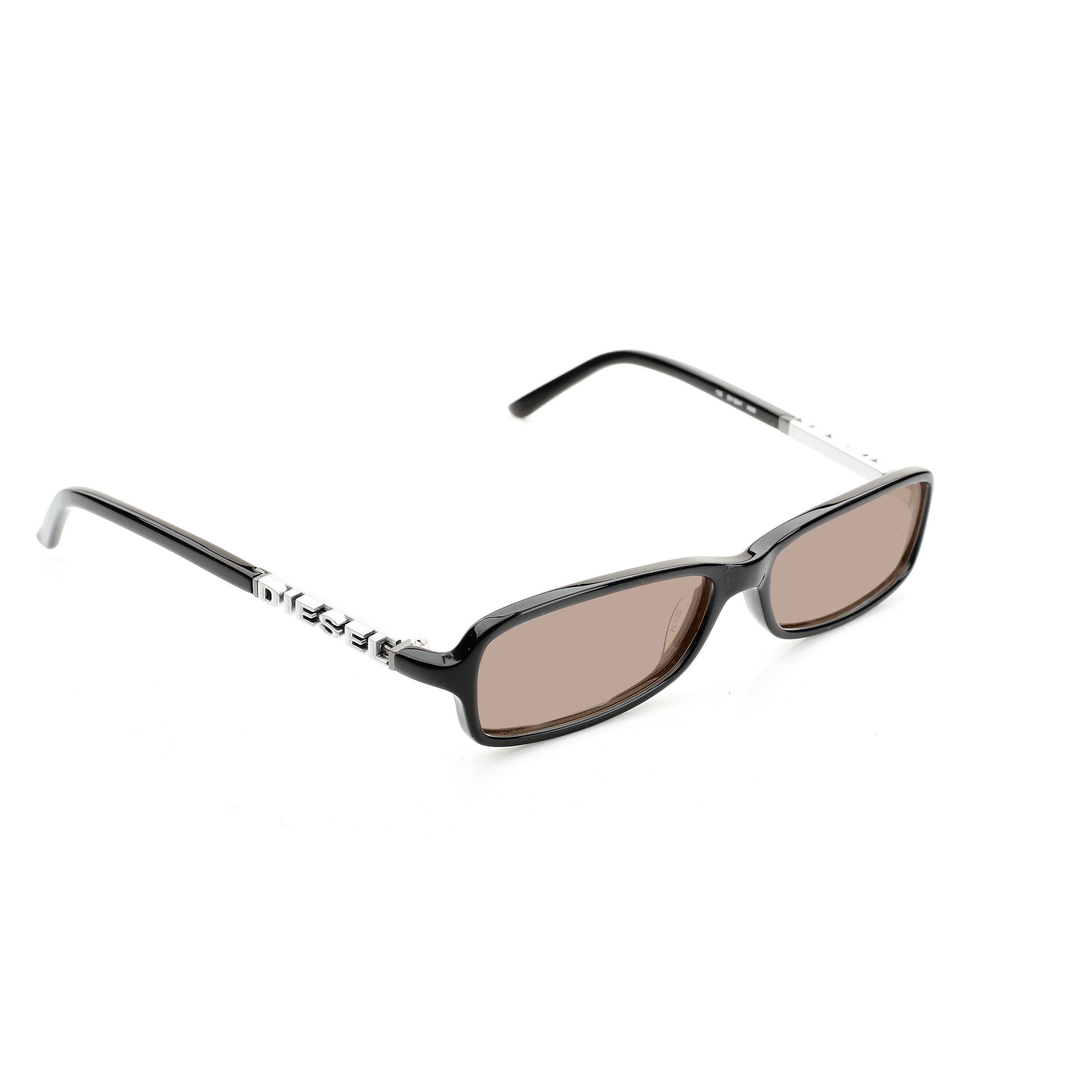 Diesel Diesel '00s Silver Signature Black Rectngular Sunglasses Size ONE SIZE - 3 Thumbnail