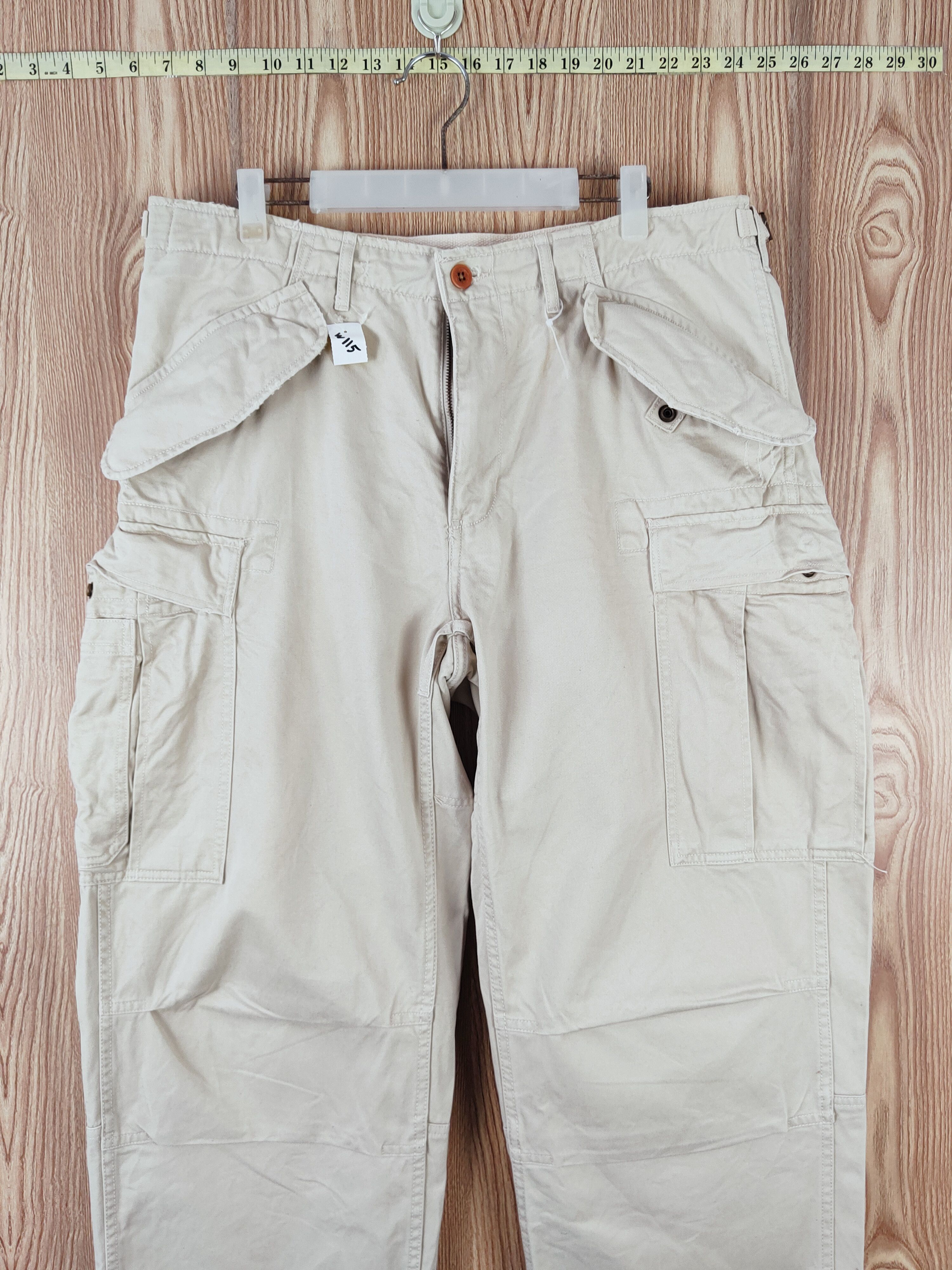 Polo Ralph Lauren Polo Ralph Lauren Cream Multipocket Cargo Pants #W115 Size US 34 / EU 50 - 2 Thumbnail